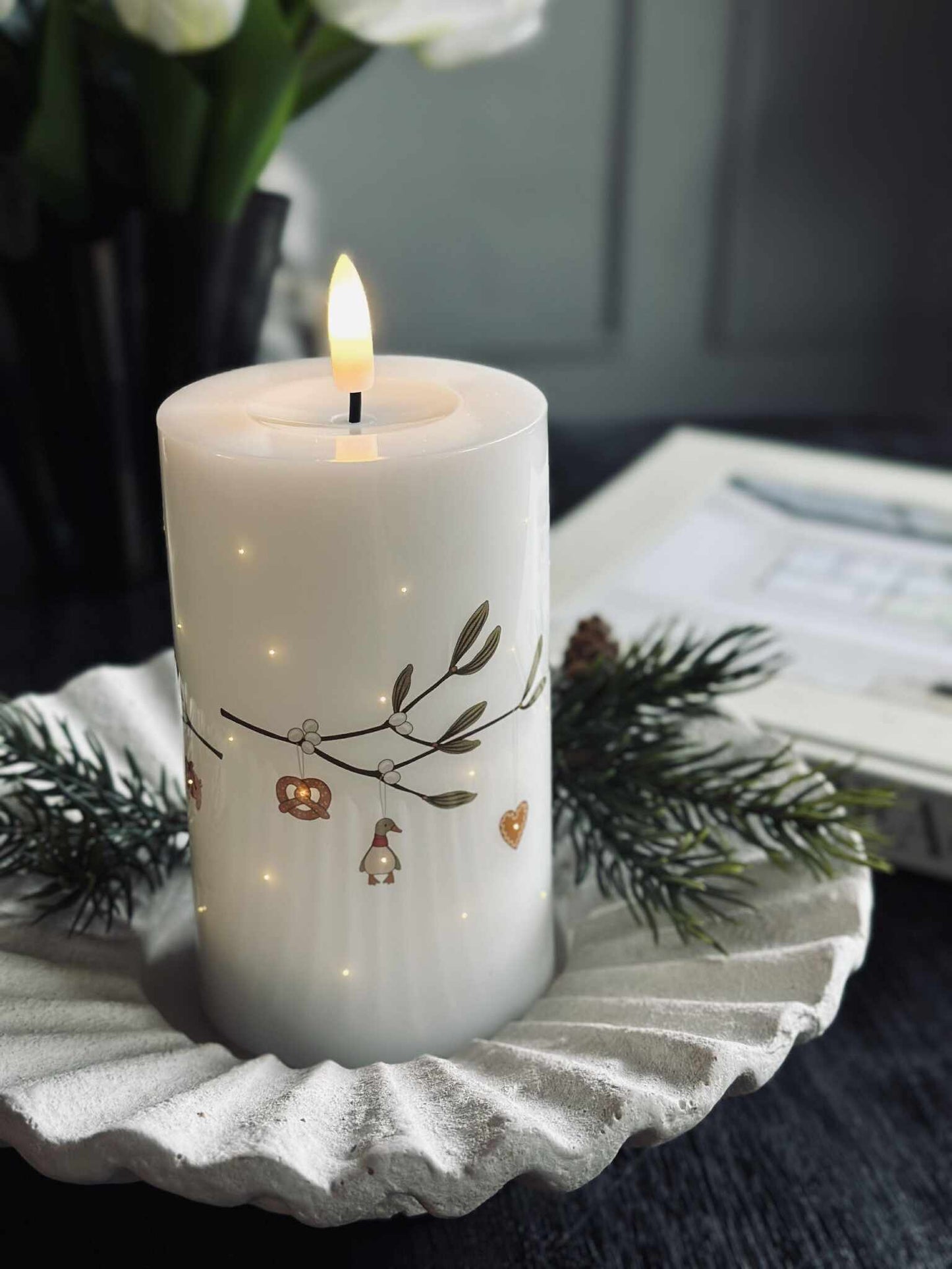 LED Bloklys TWINKLE - Mistelten