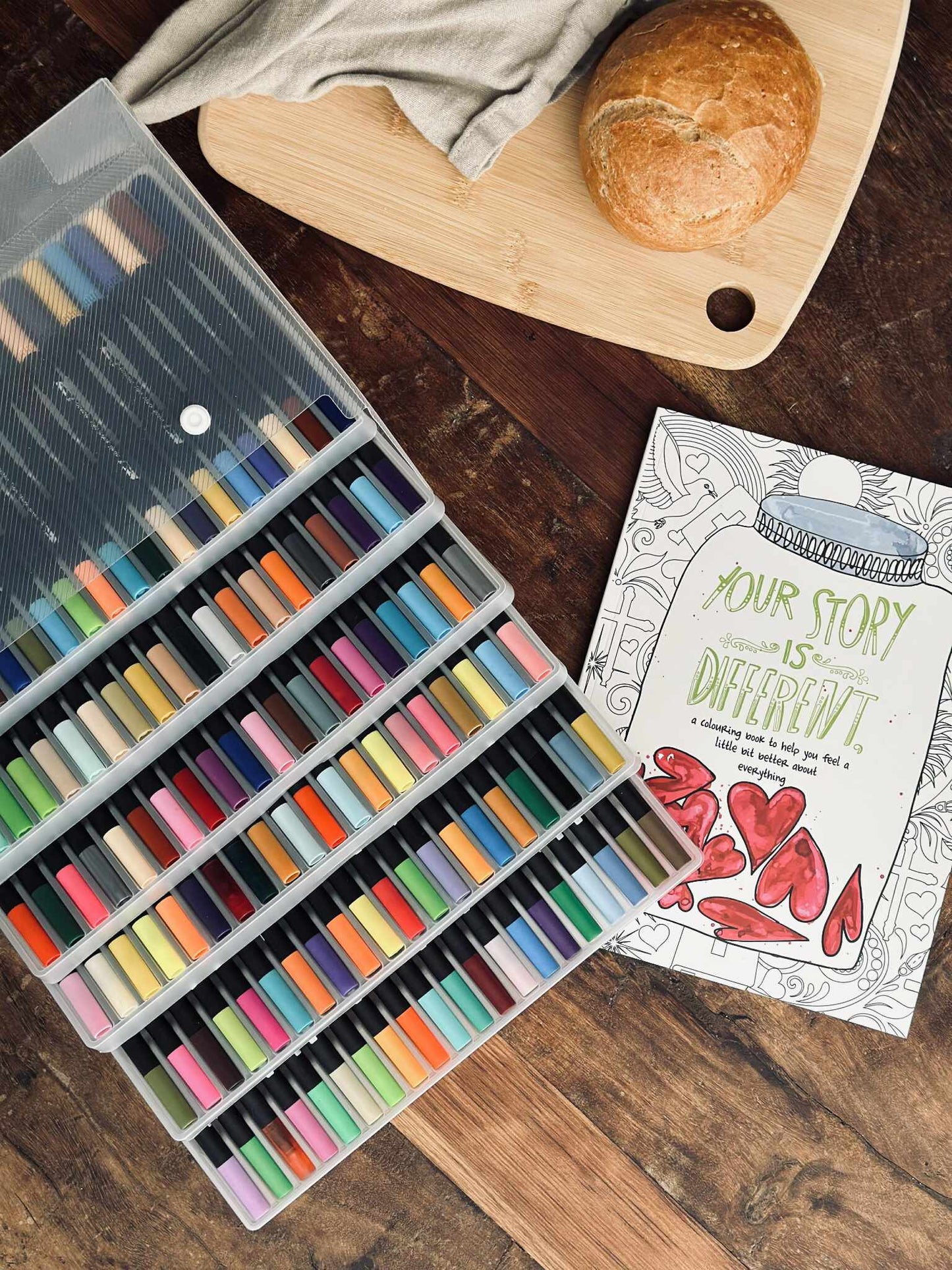 120 Dobbeltendede Vandbaserede Brushpens