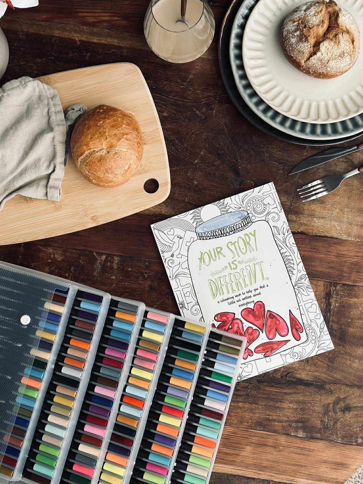 120 Dobbeltendede Vandbaserede Brushpens