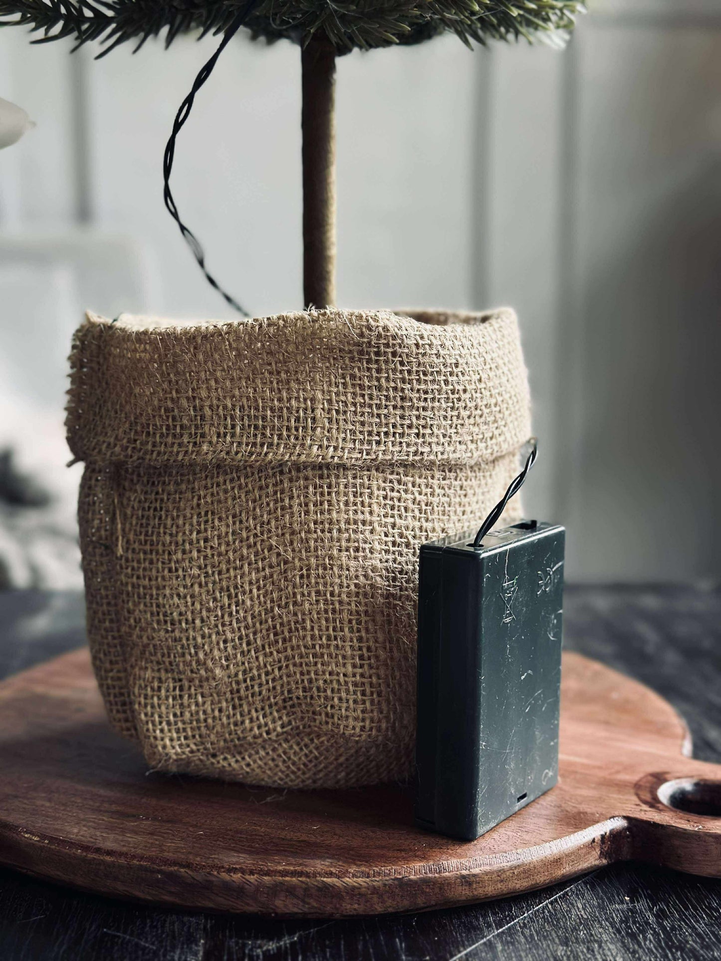 Juletræ m. lyskæde - 50cm.