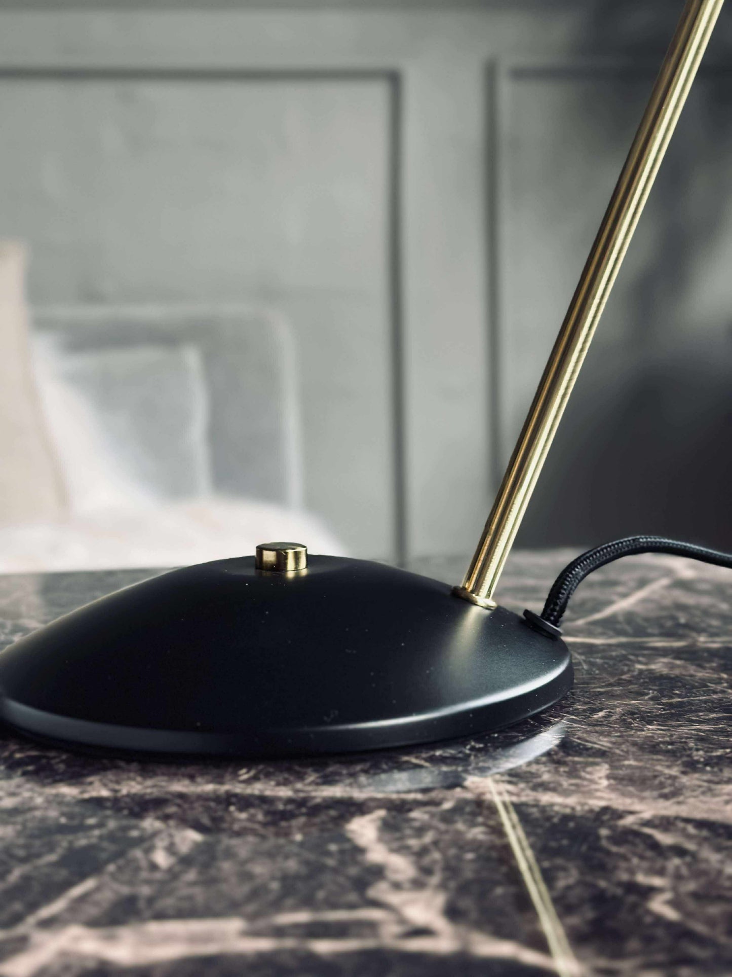 Bordlampe Retro - Sort / guld