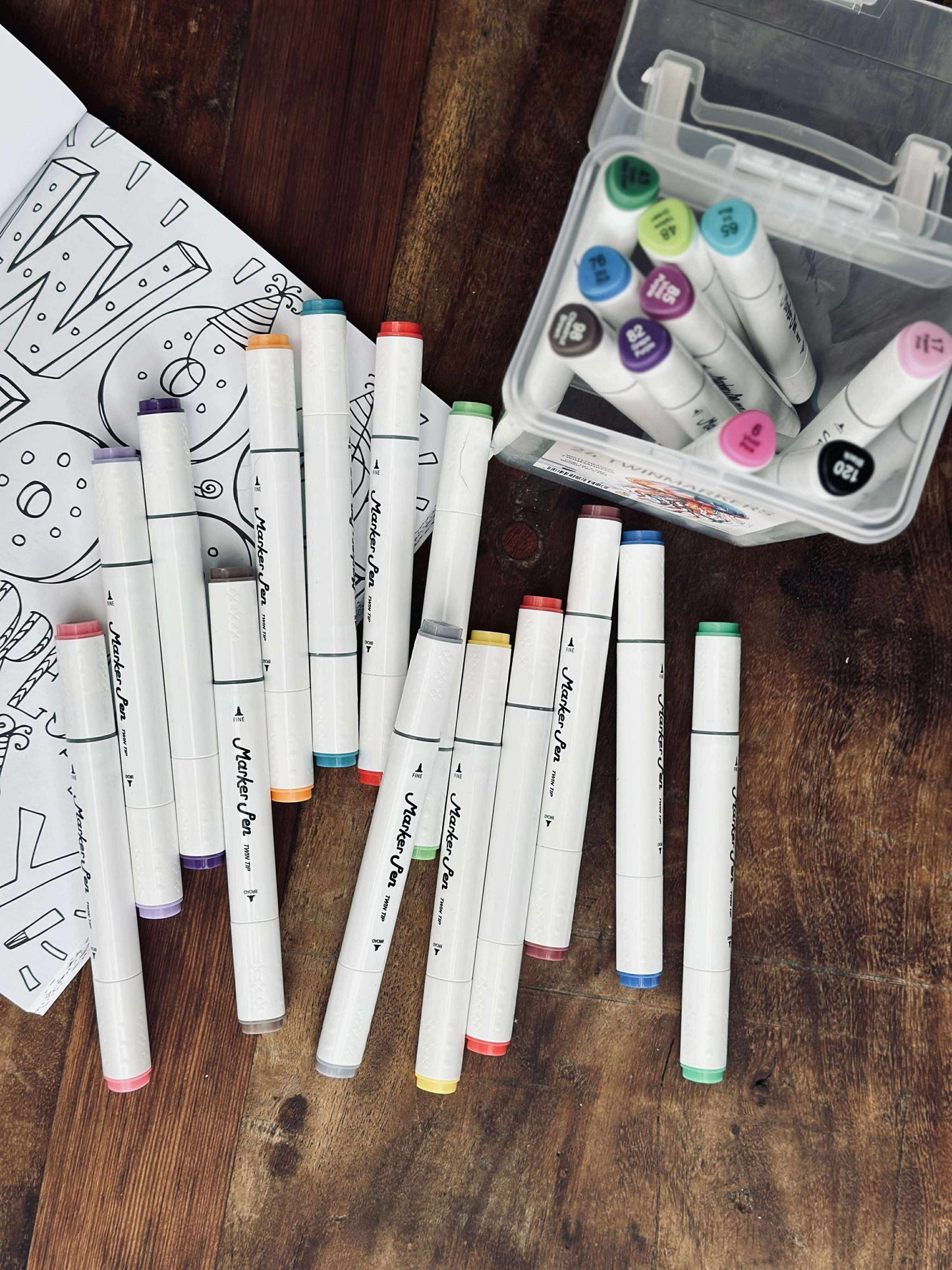 24 dobbelt Tusser - Vandbaserede Twinmarkers