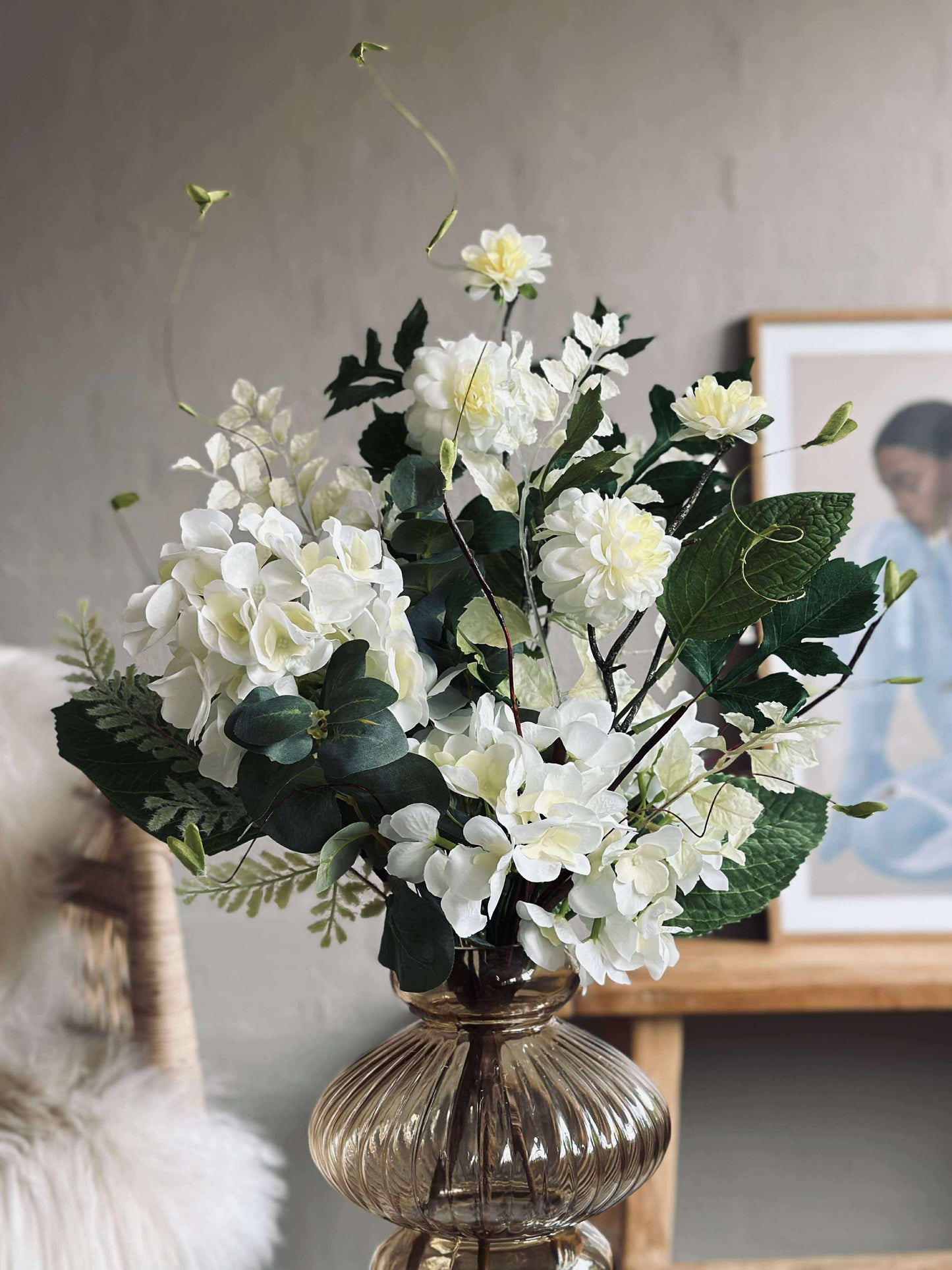 Buket Hortensia - Hvid