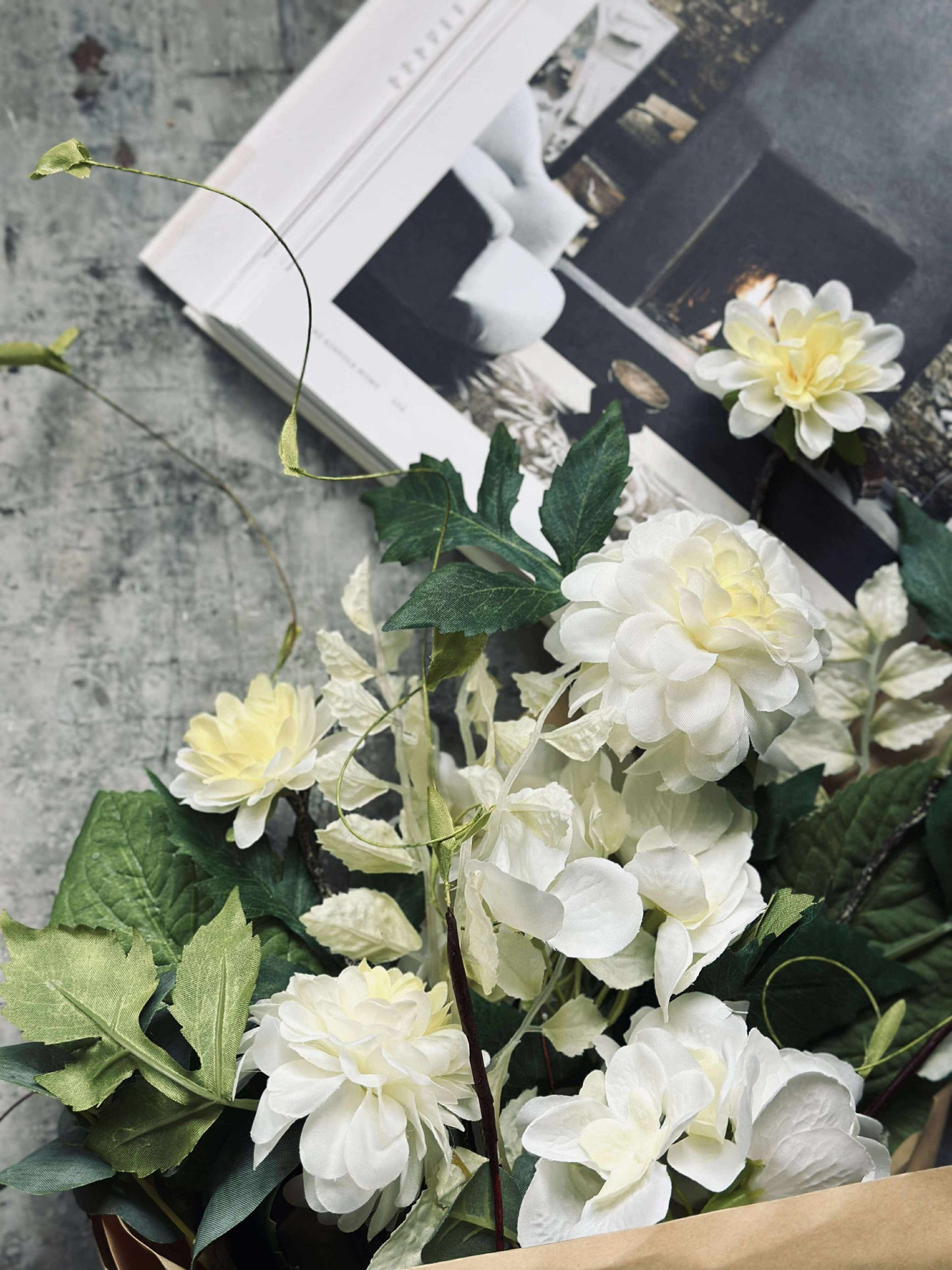 Buket Hortensia - Hvid