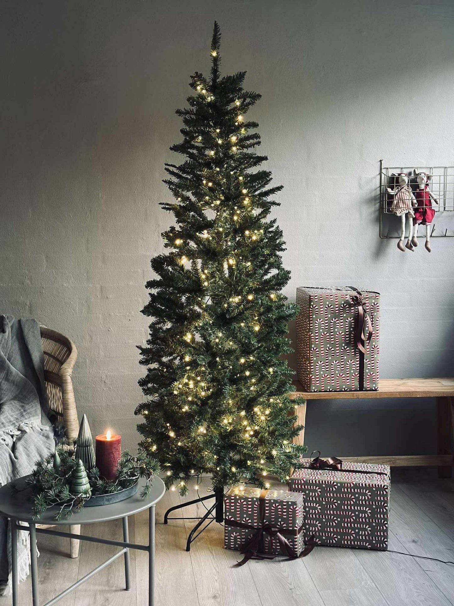 Juletræ med lyskæde