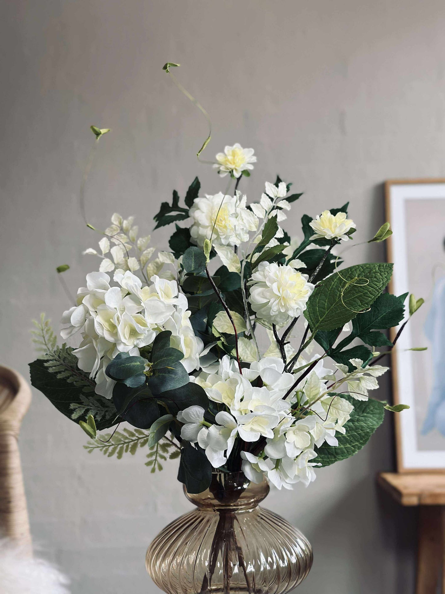Buket Hortensia - Hvid