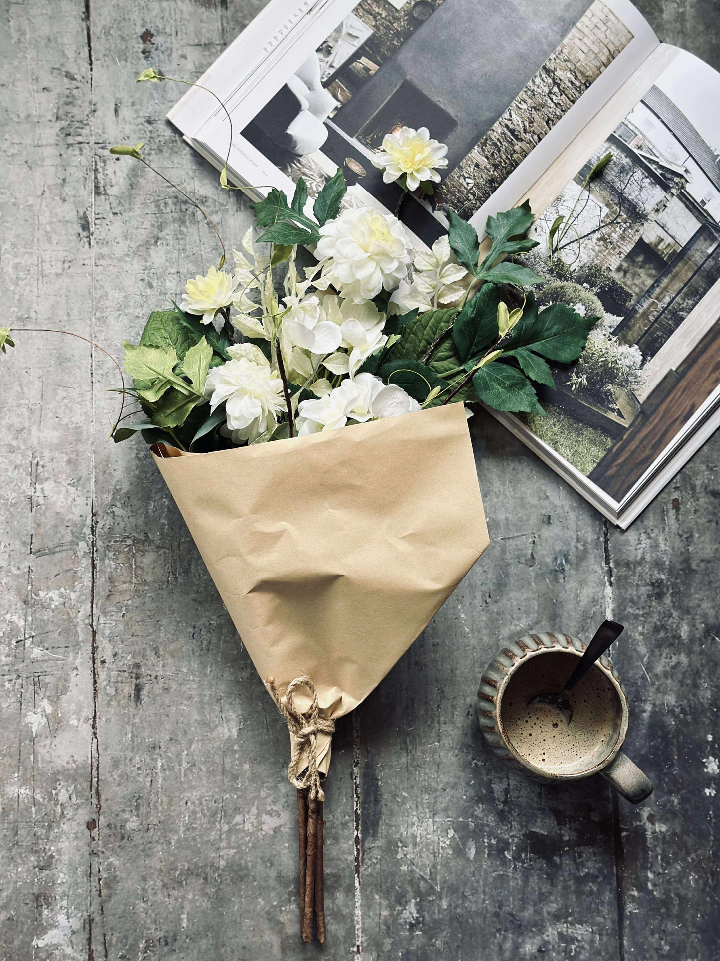 Buket Hortensia - Hvid