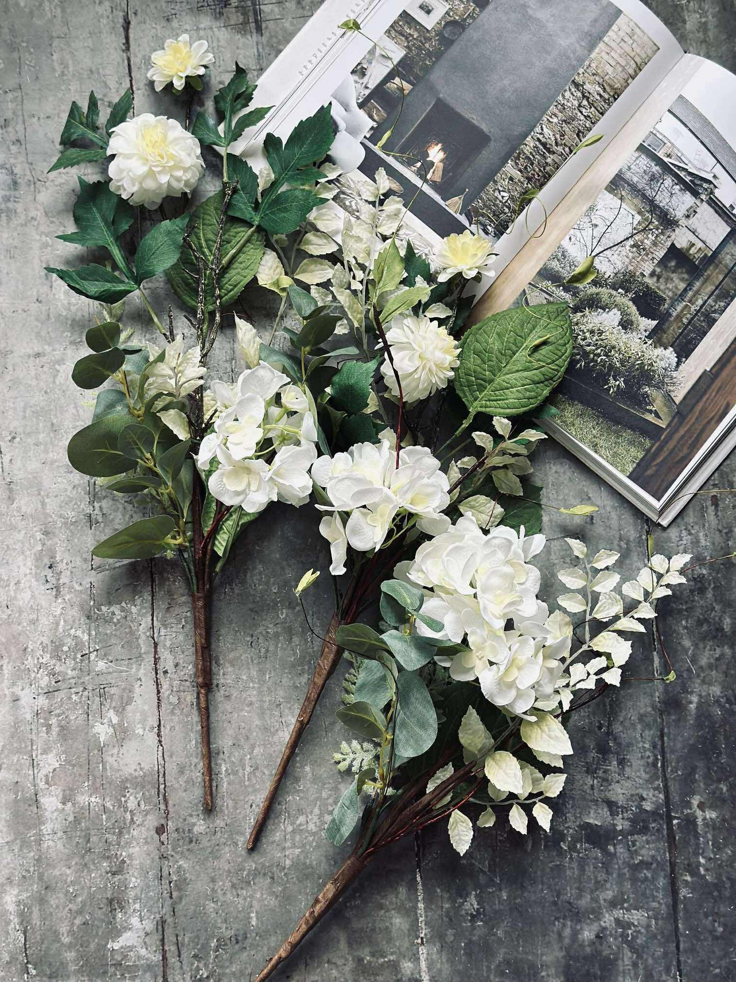 Buket Hortensia - Hvid