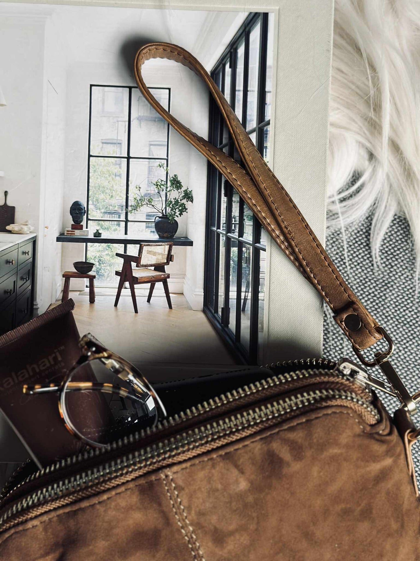Crossbody clutch ALICE - Ruskind caramel