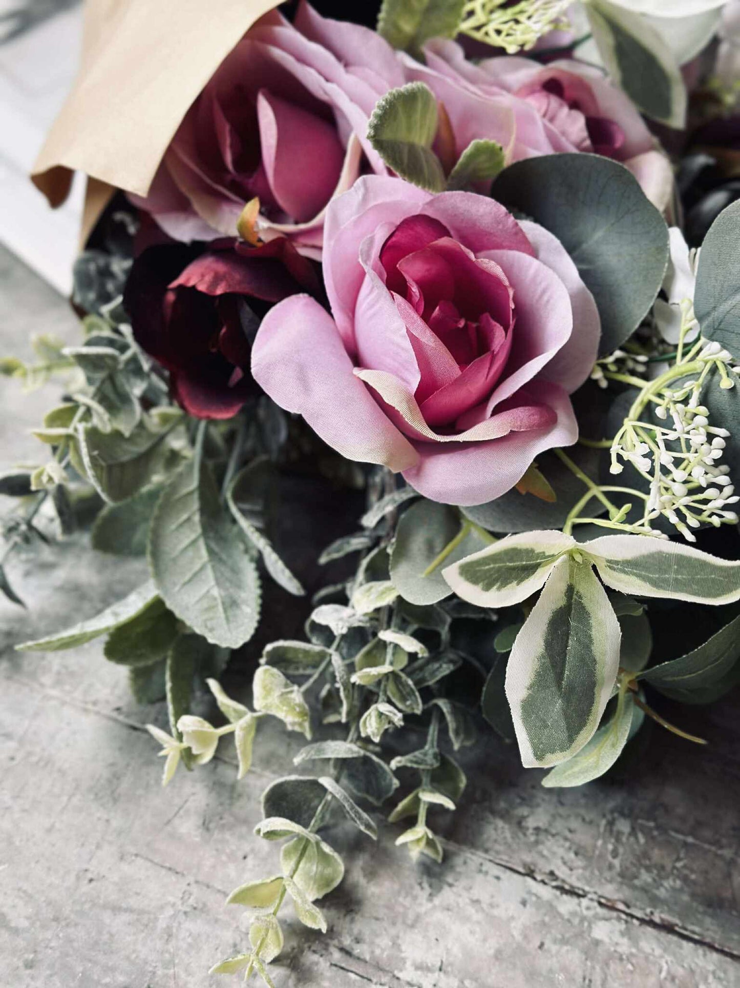 Buket med roser - Pink
