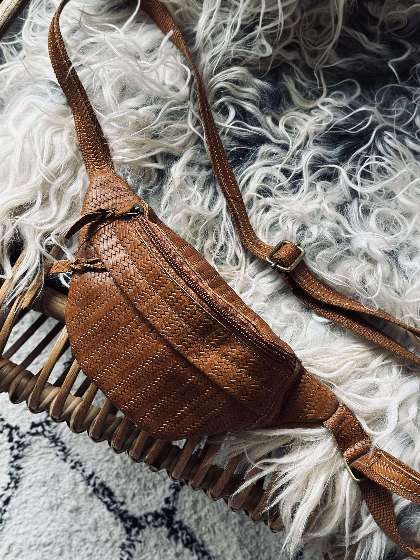 Bumbag Tasha - Cognac flet