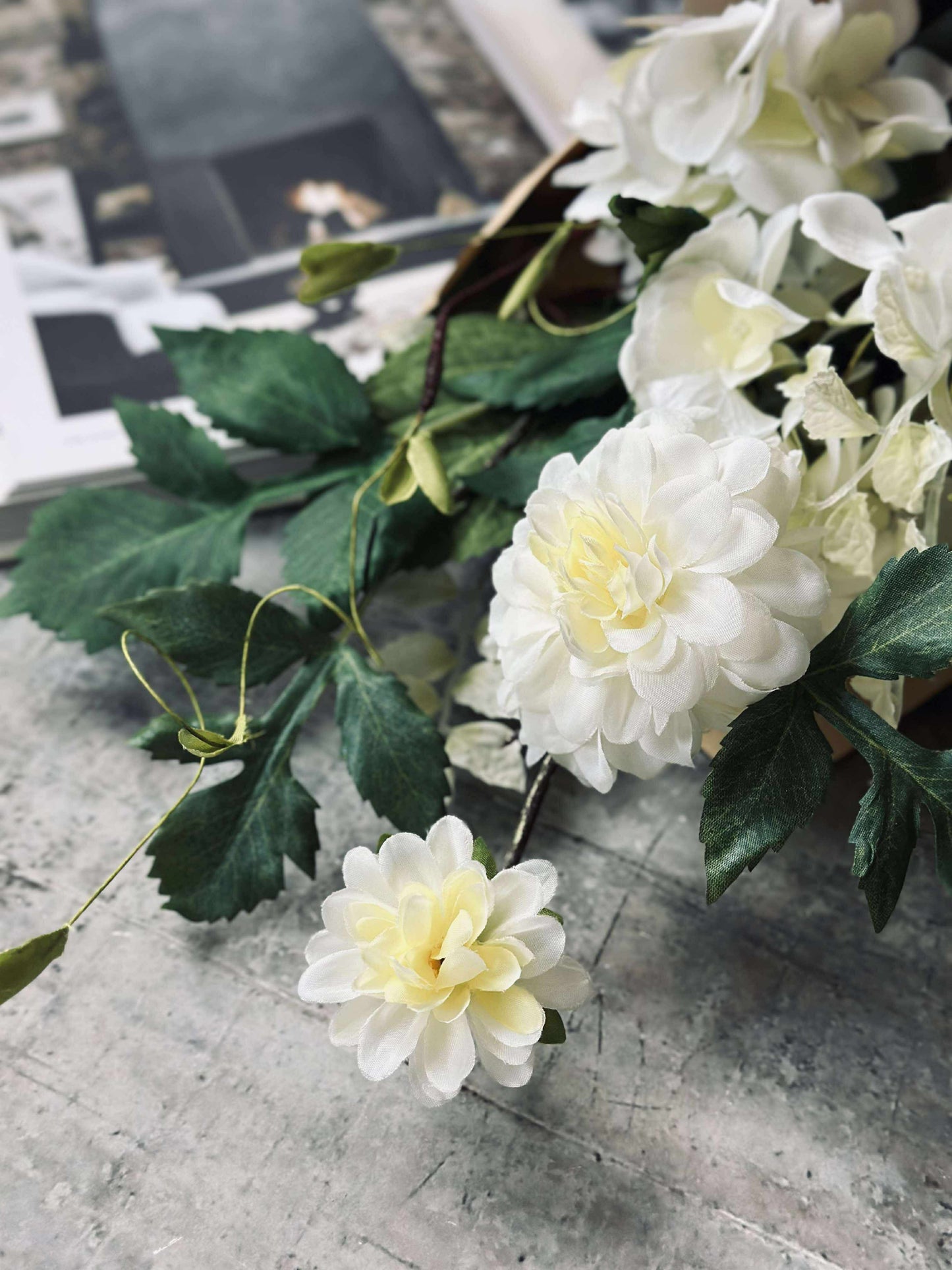 Buket Hortensia - Hvid