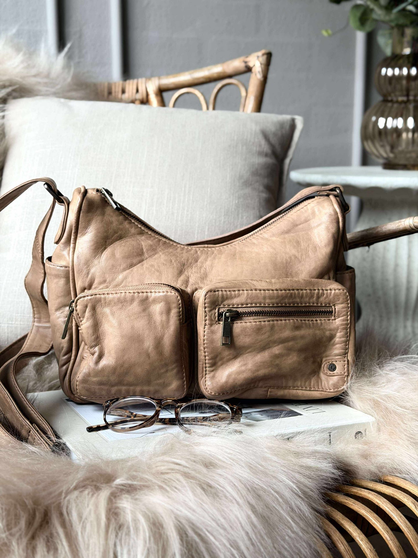 Skuldertaske Sienna - Camel