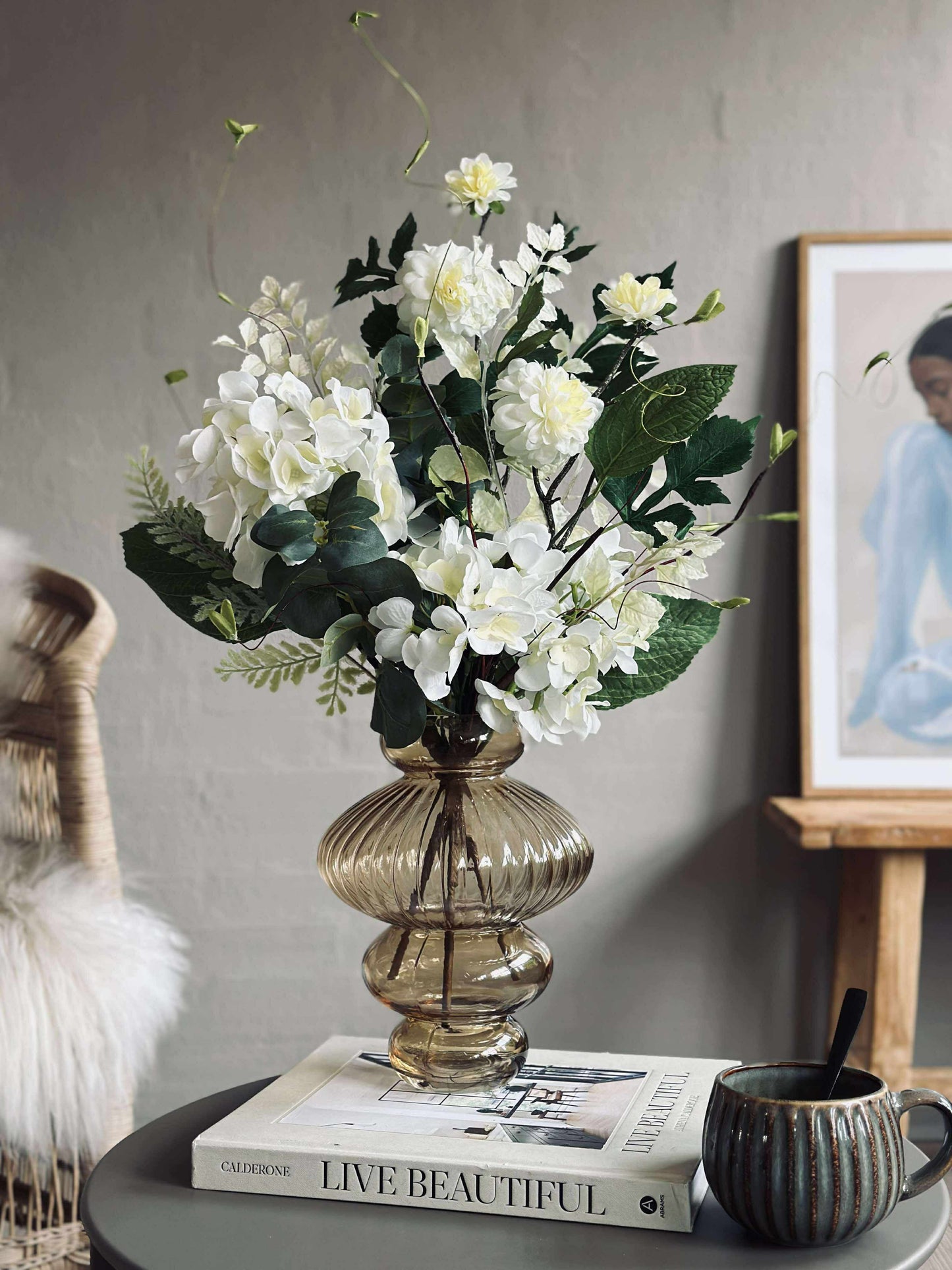 Buket Hortensia - Hvid