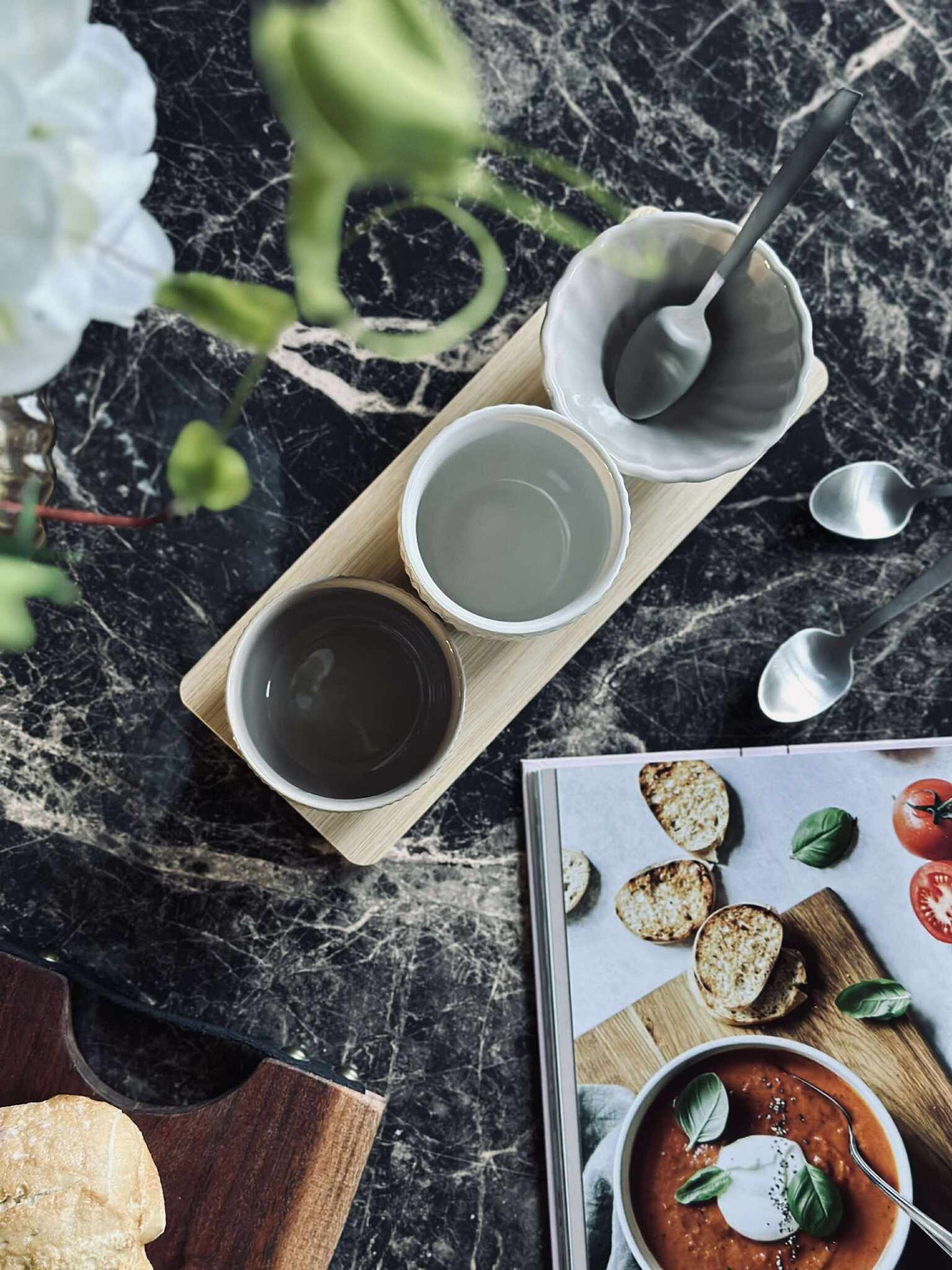 Tapas - 3 skåle og fad