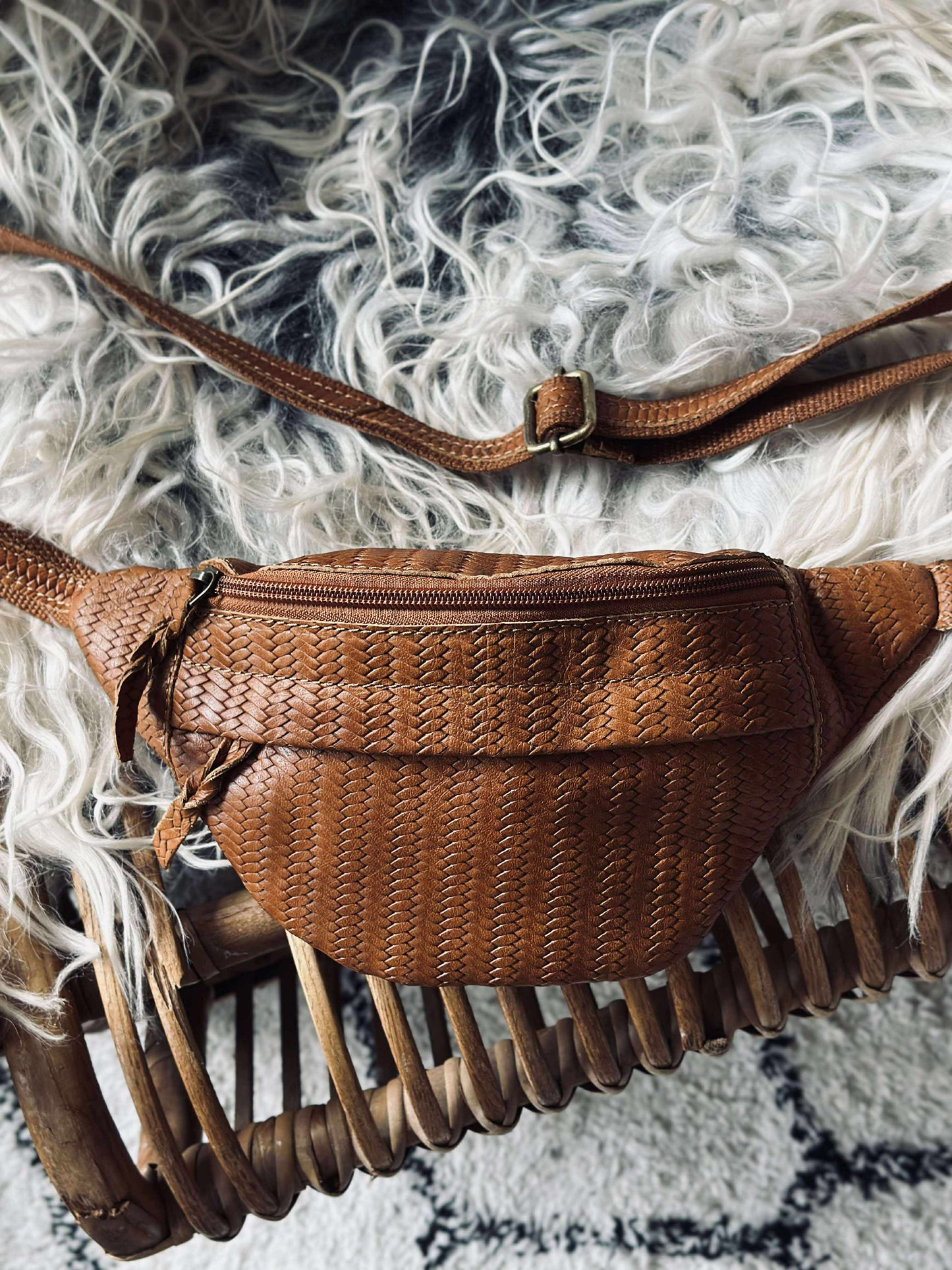 Bumbag Tasha - Cognac flet