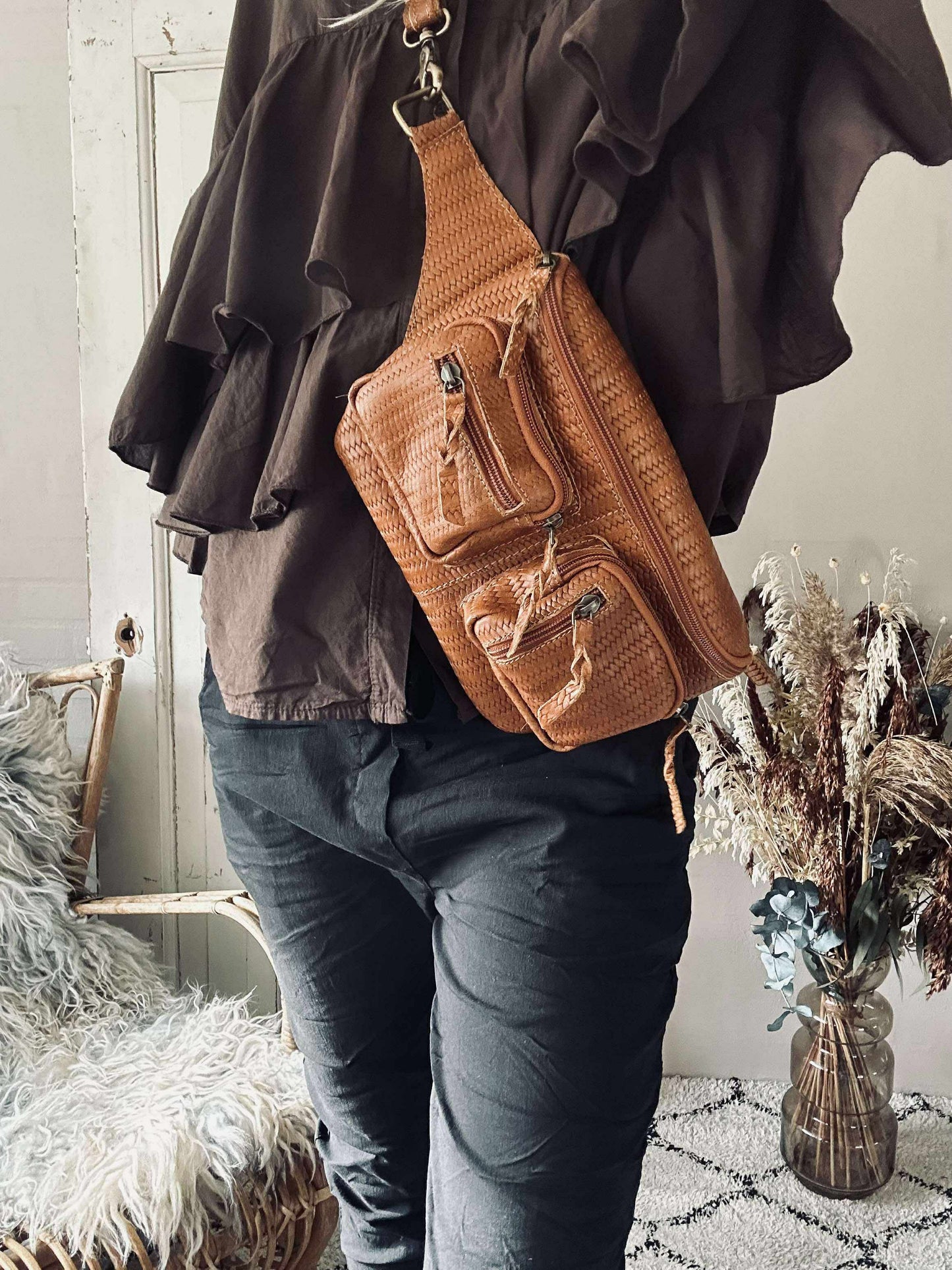 Bumbag Kaya - Cognac flet