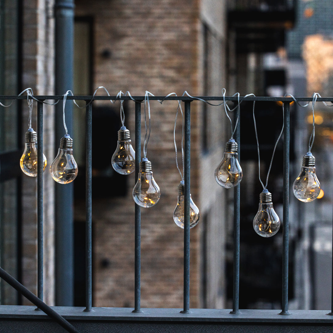 Lyskæde BELLA med solceller og 15 pærer