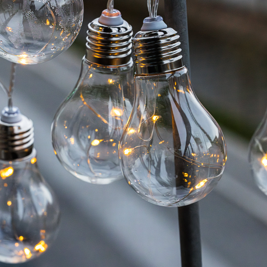 Lyskæde BELLA med solceller og 15 pærer