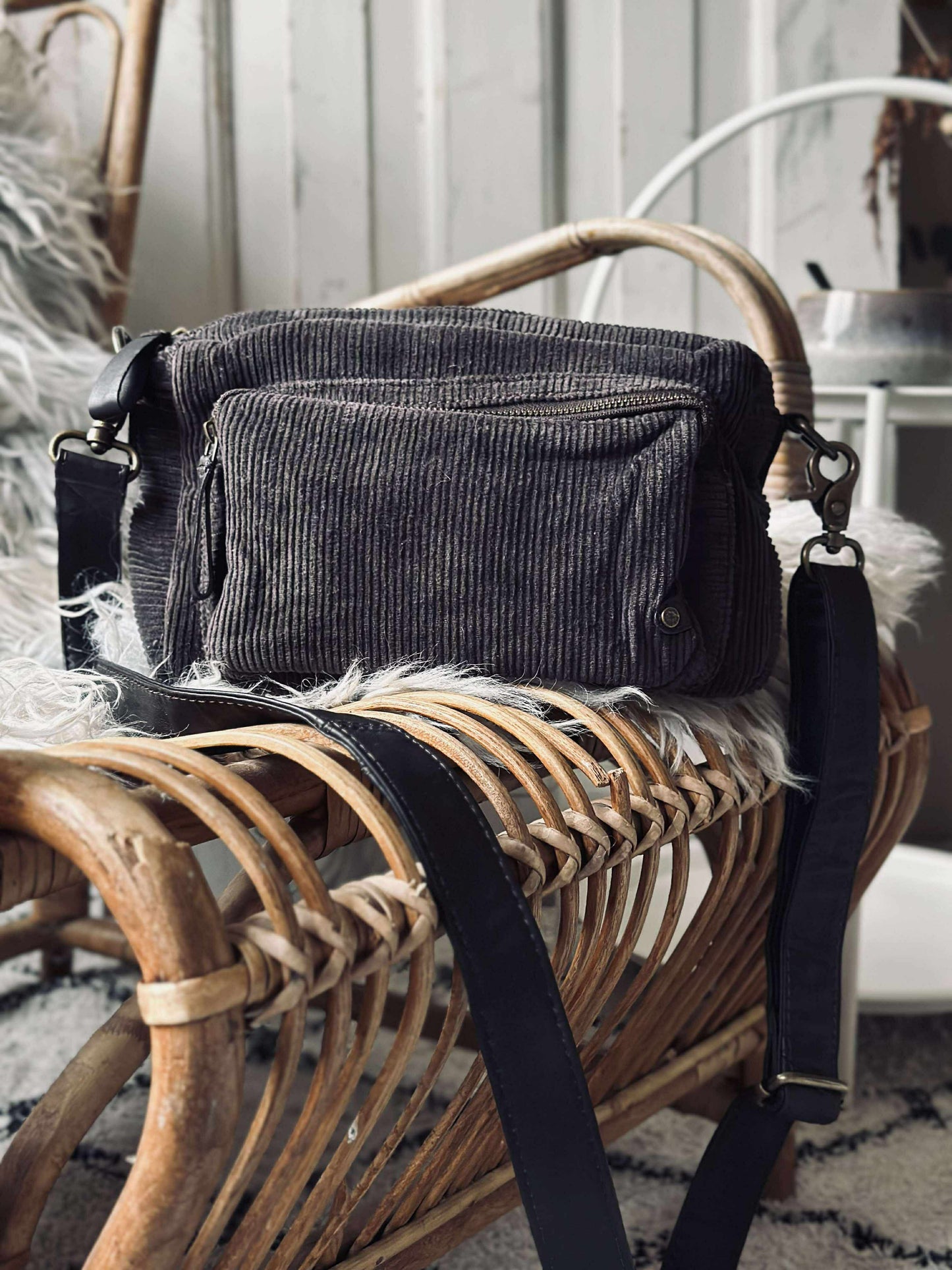 Crossbody Brown fløjl