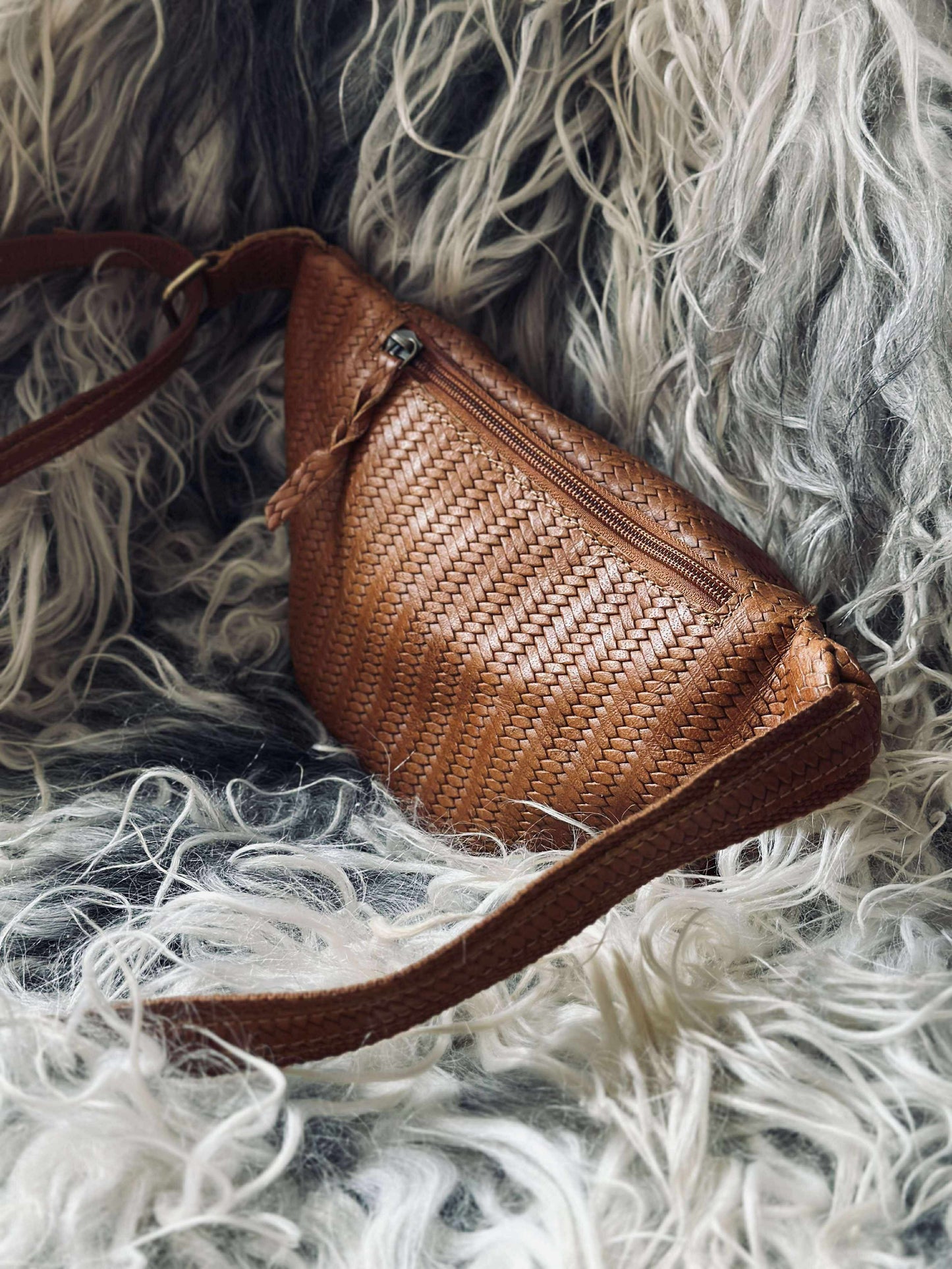 Bumbag Tasha - Cognac flet