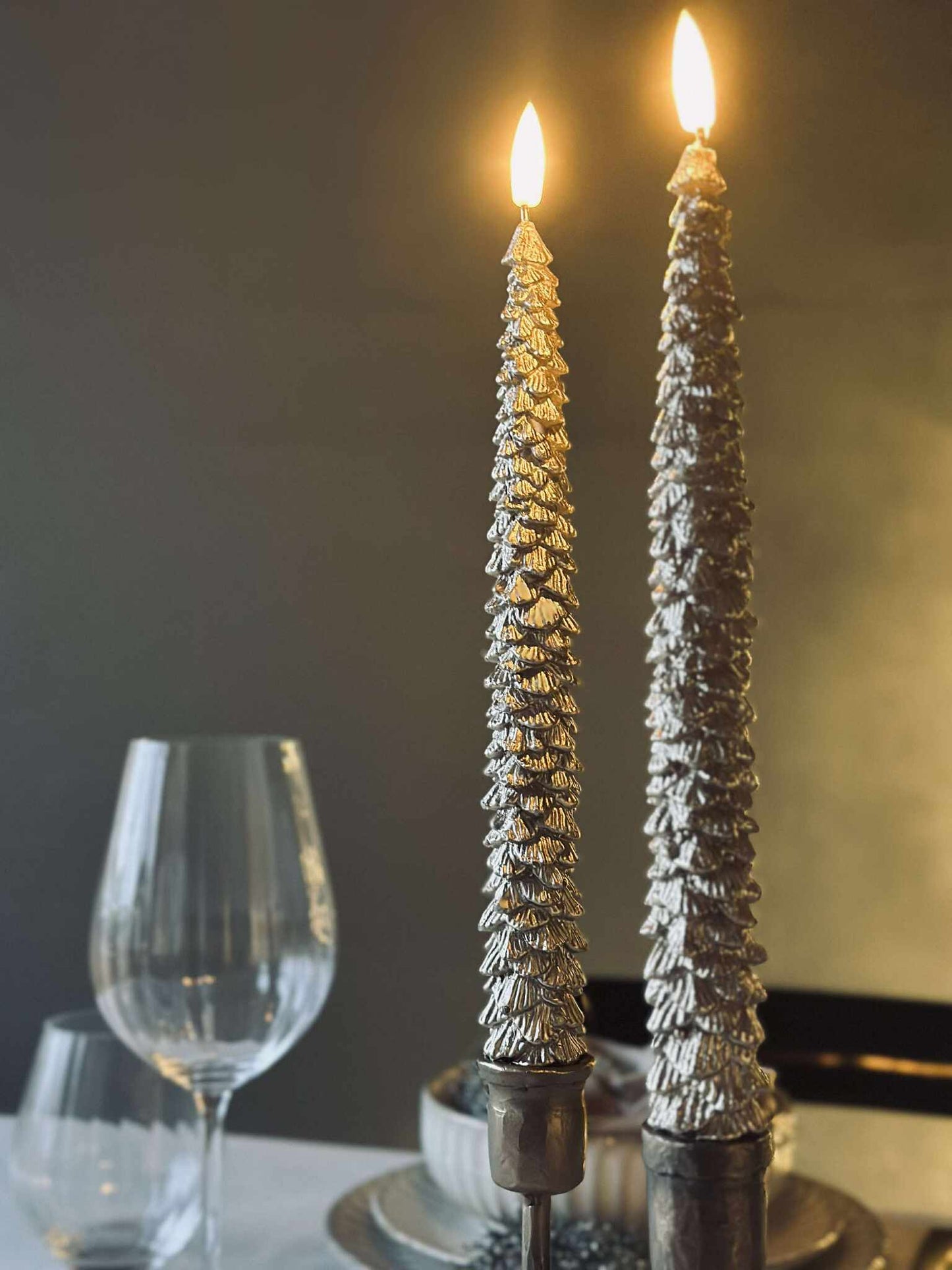 LED Stagelys 2 stk - Juletræ guld