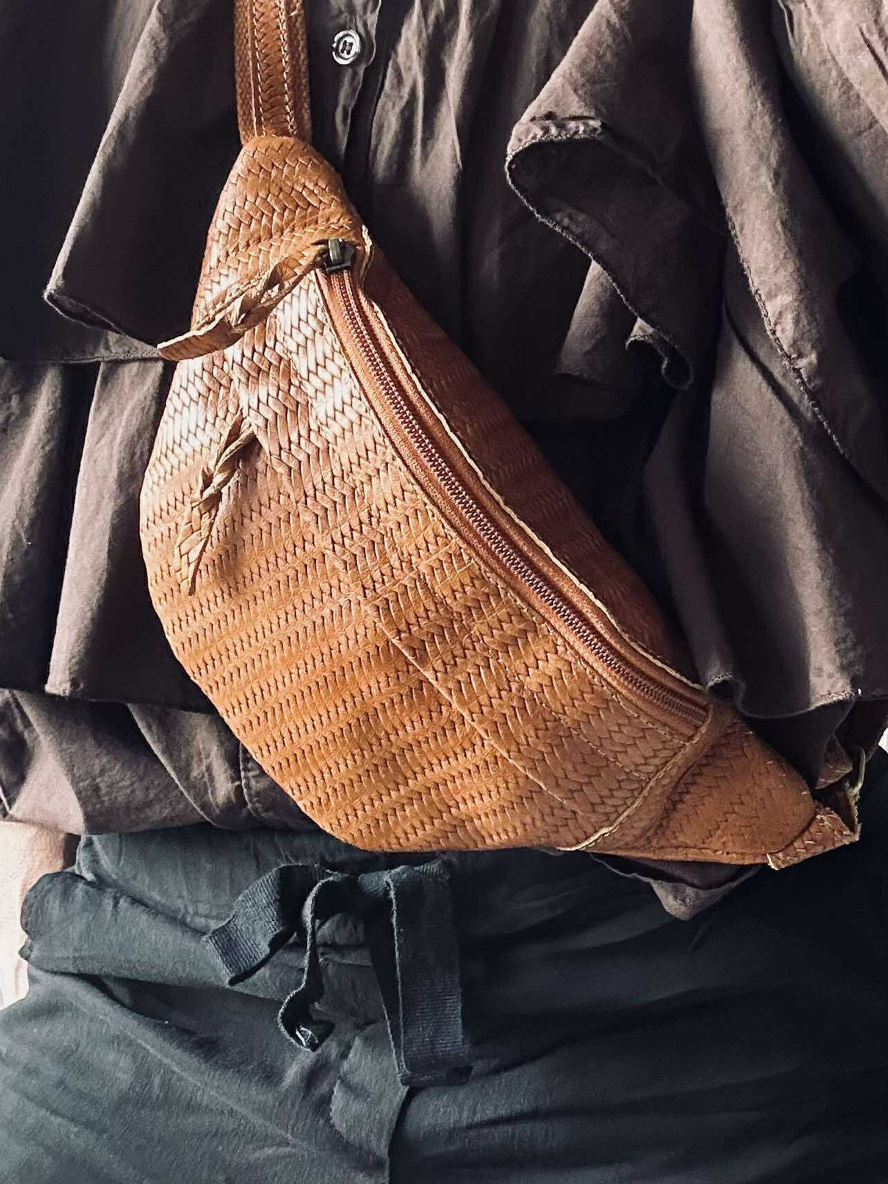 Bumbag Tasha - Cognac flet