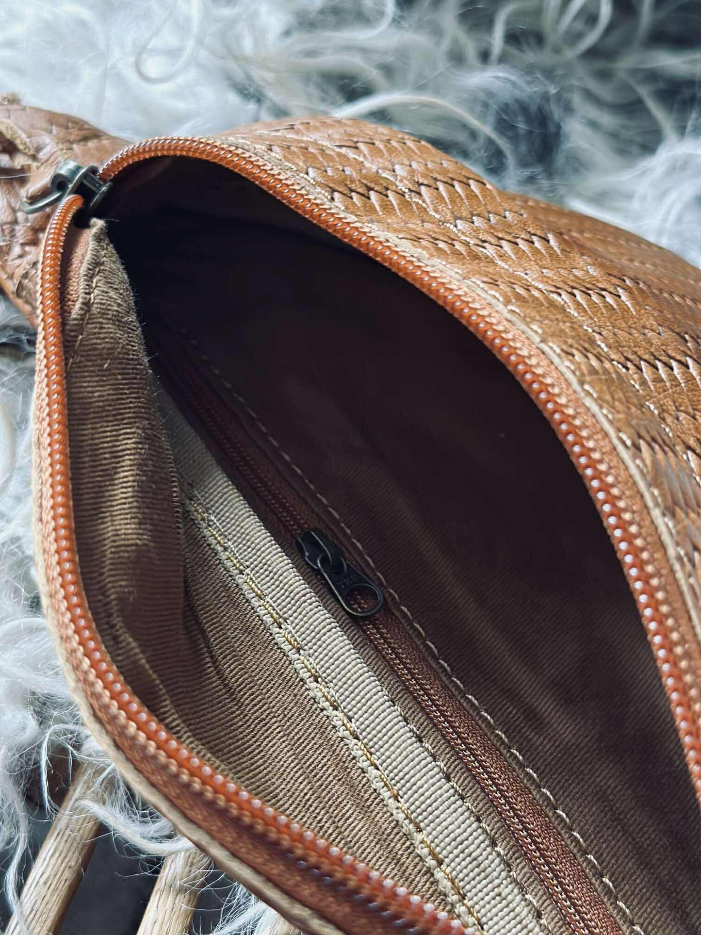 Bumbag Tasha - Cognac flet