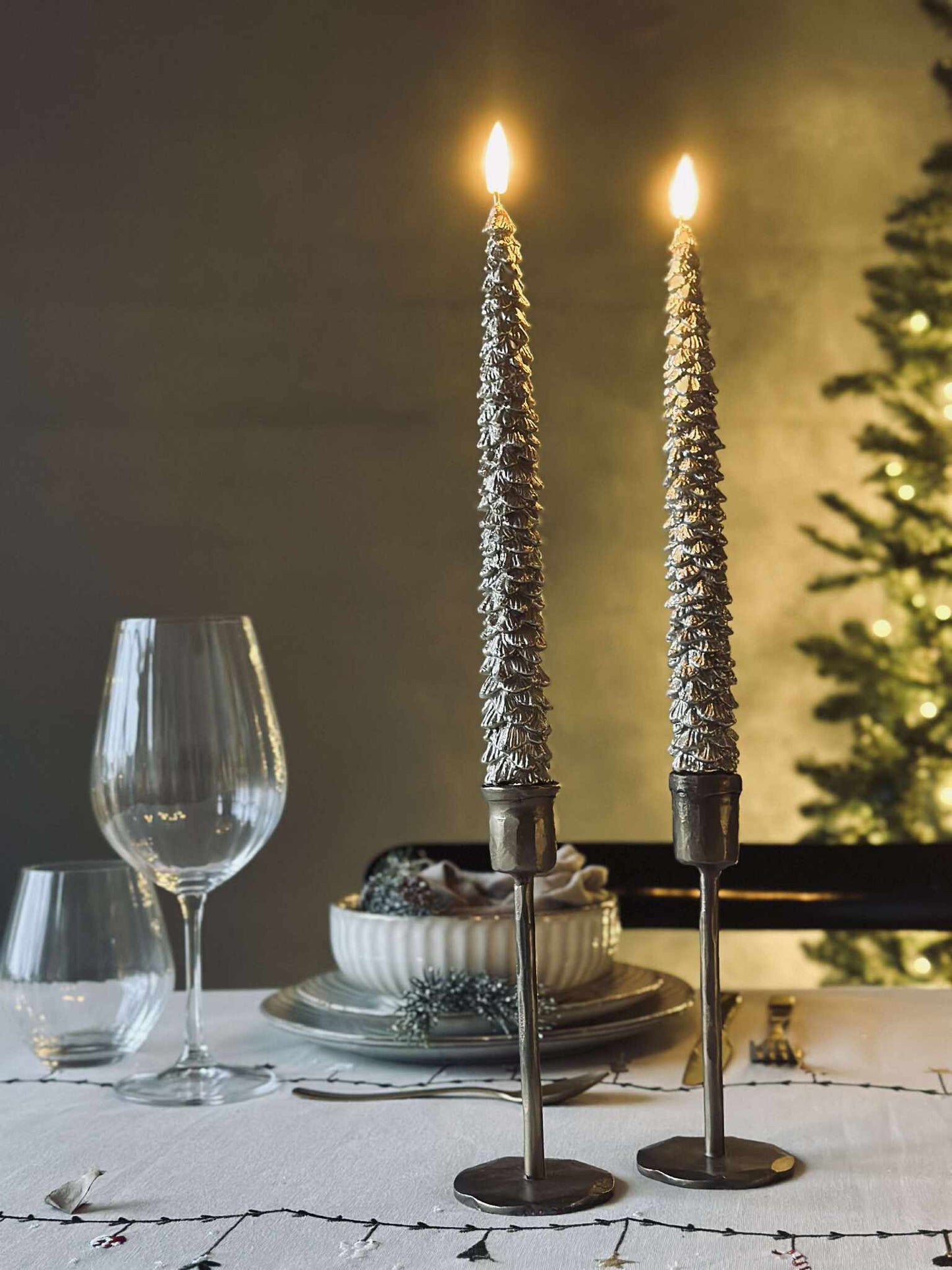 LED Stagelys 2 stk - Juletræ guld
