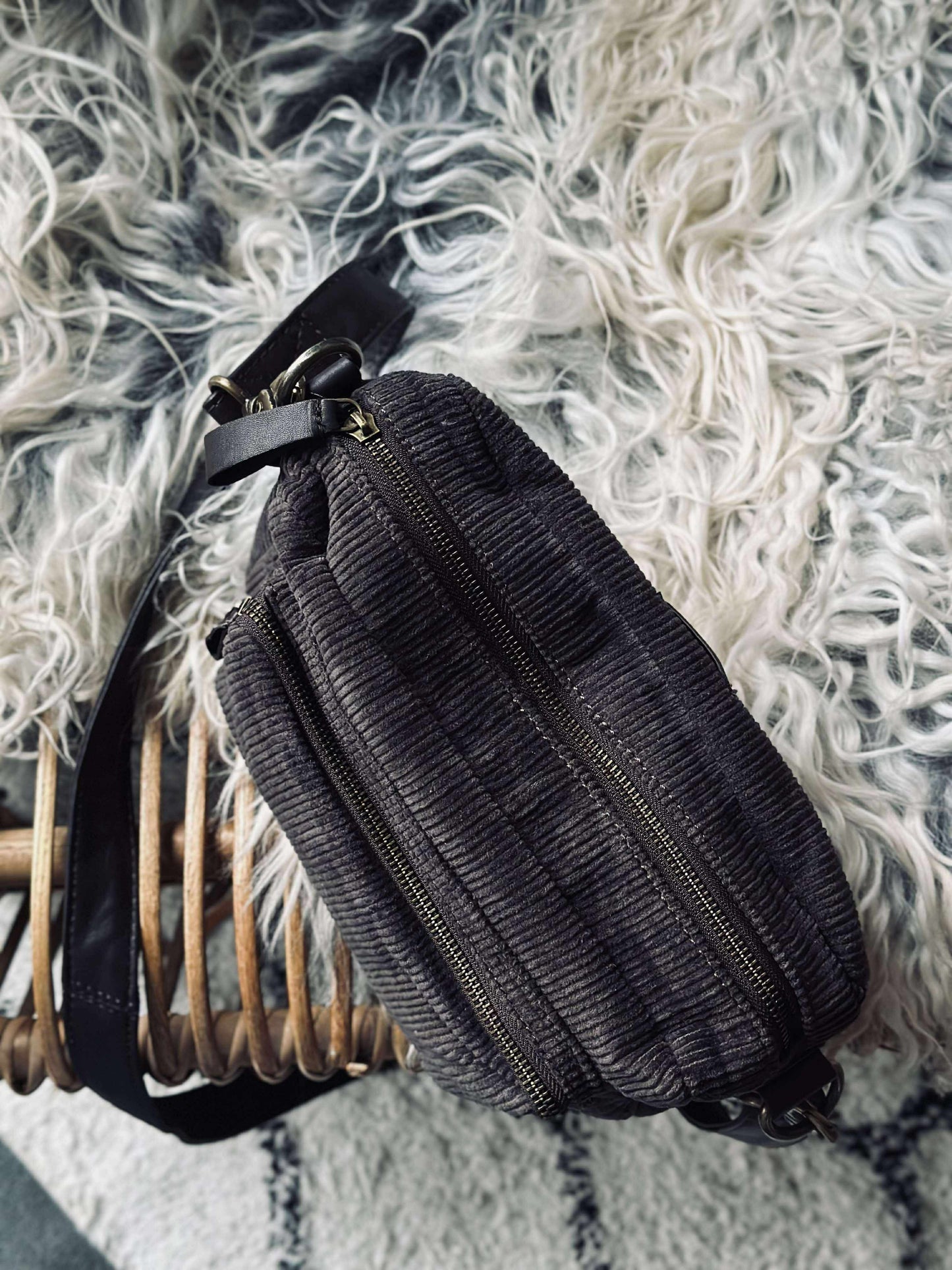 Crossbody Brown fløjl