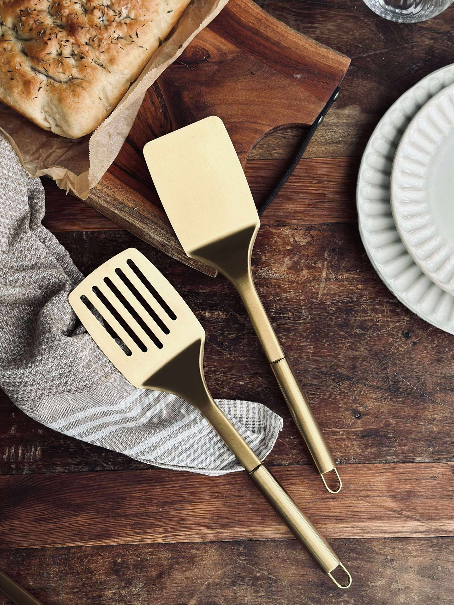 Palet med hul Golden - Rustfrit stål