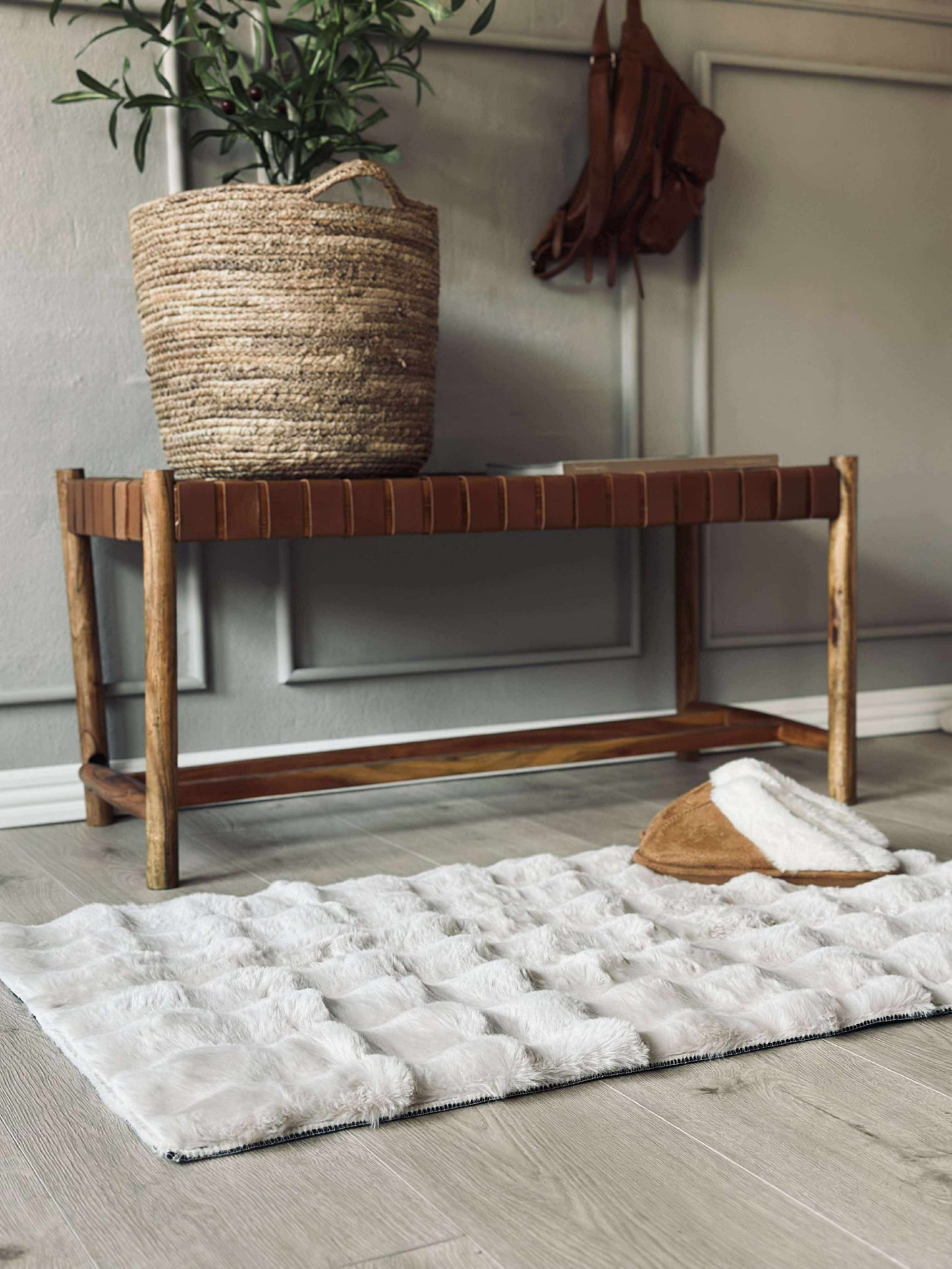 Gulvtæppe Plys - 60x90 Beige