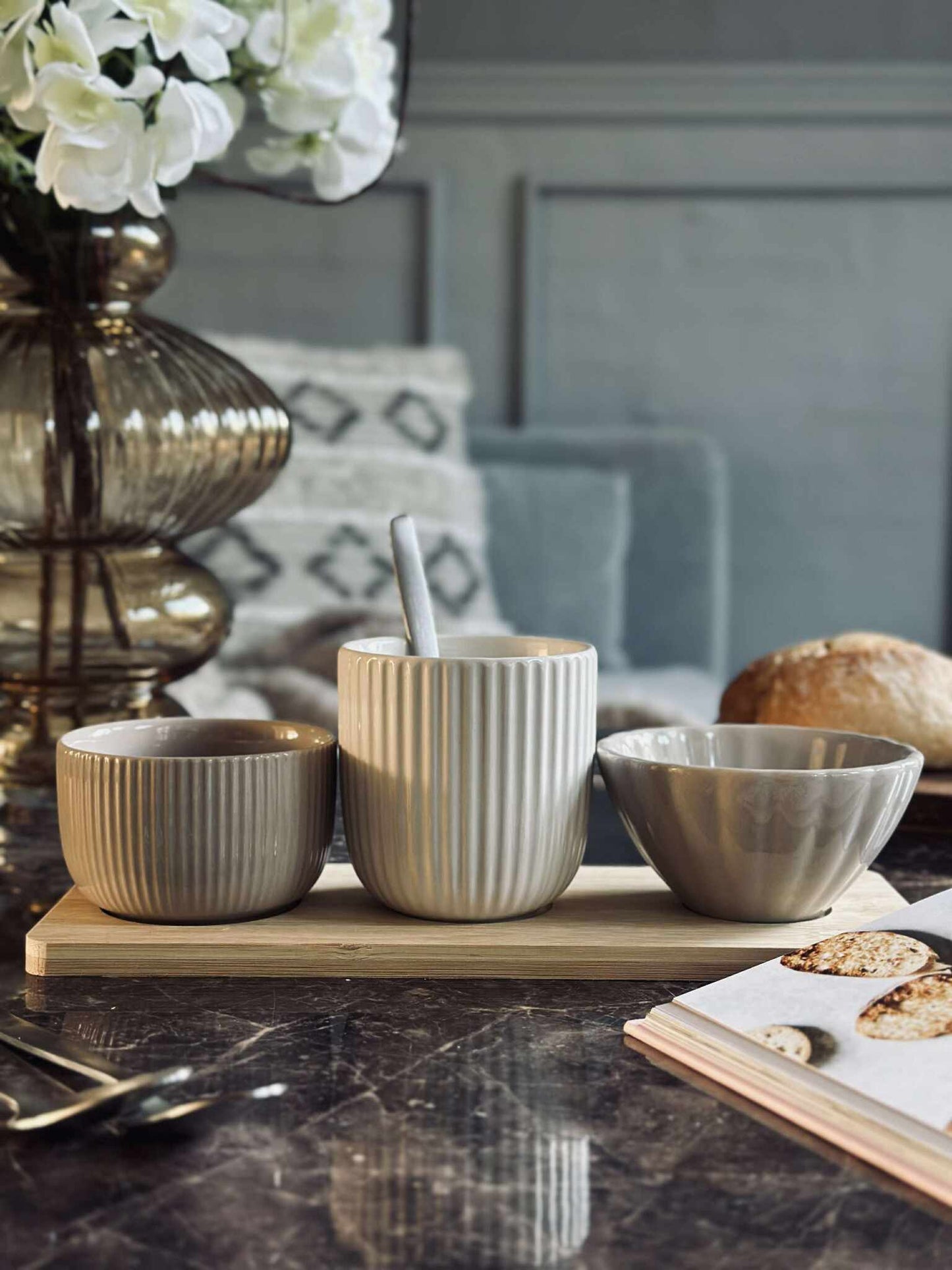 Tapas - 3 skåle og fad