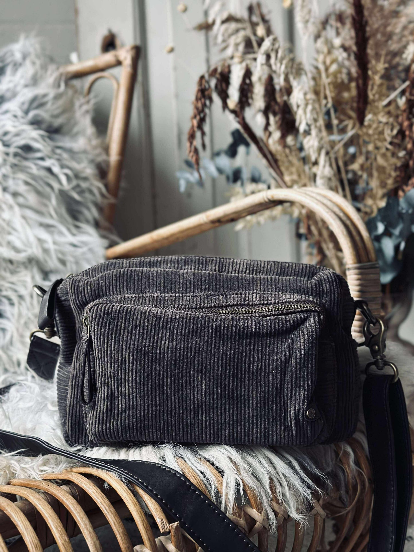 Crossbody Brown fløjl