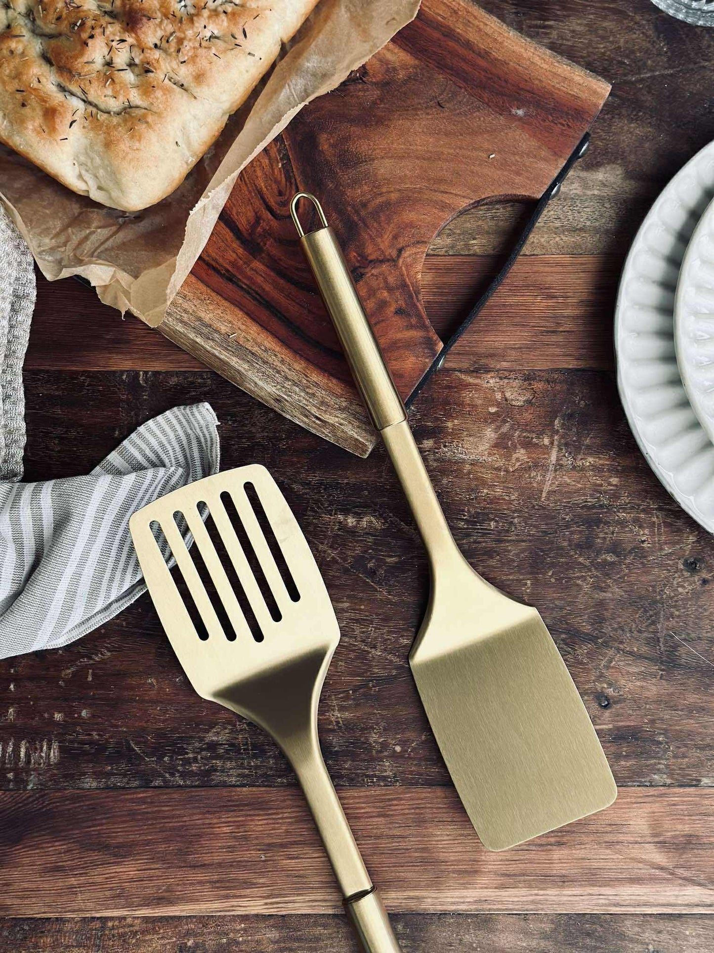 Palet med hul Golden - Rustfrit stål