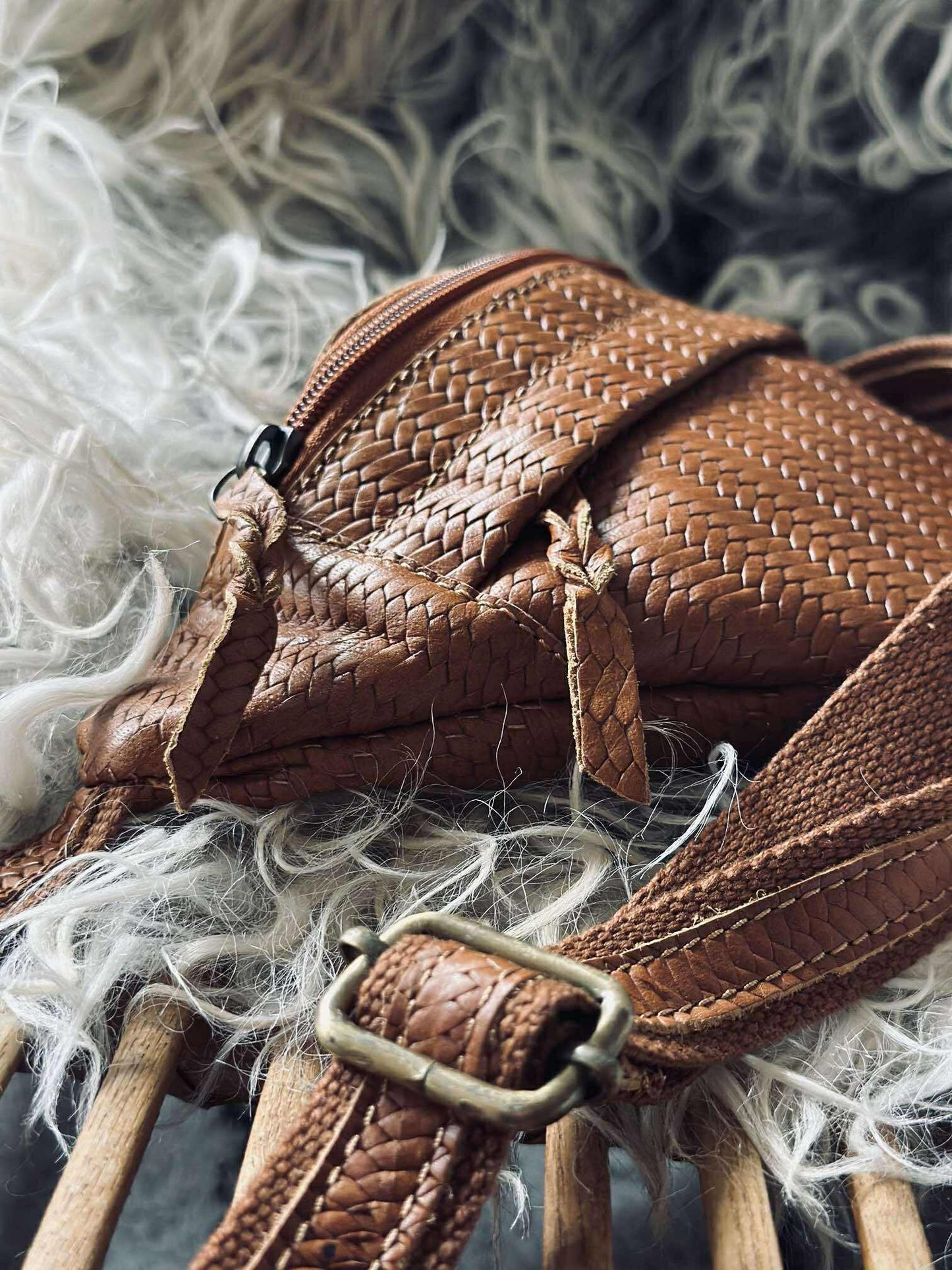 Bumbag Tasha - Cognac flet