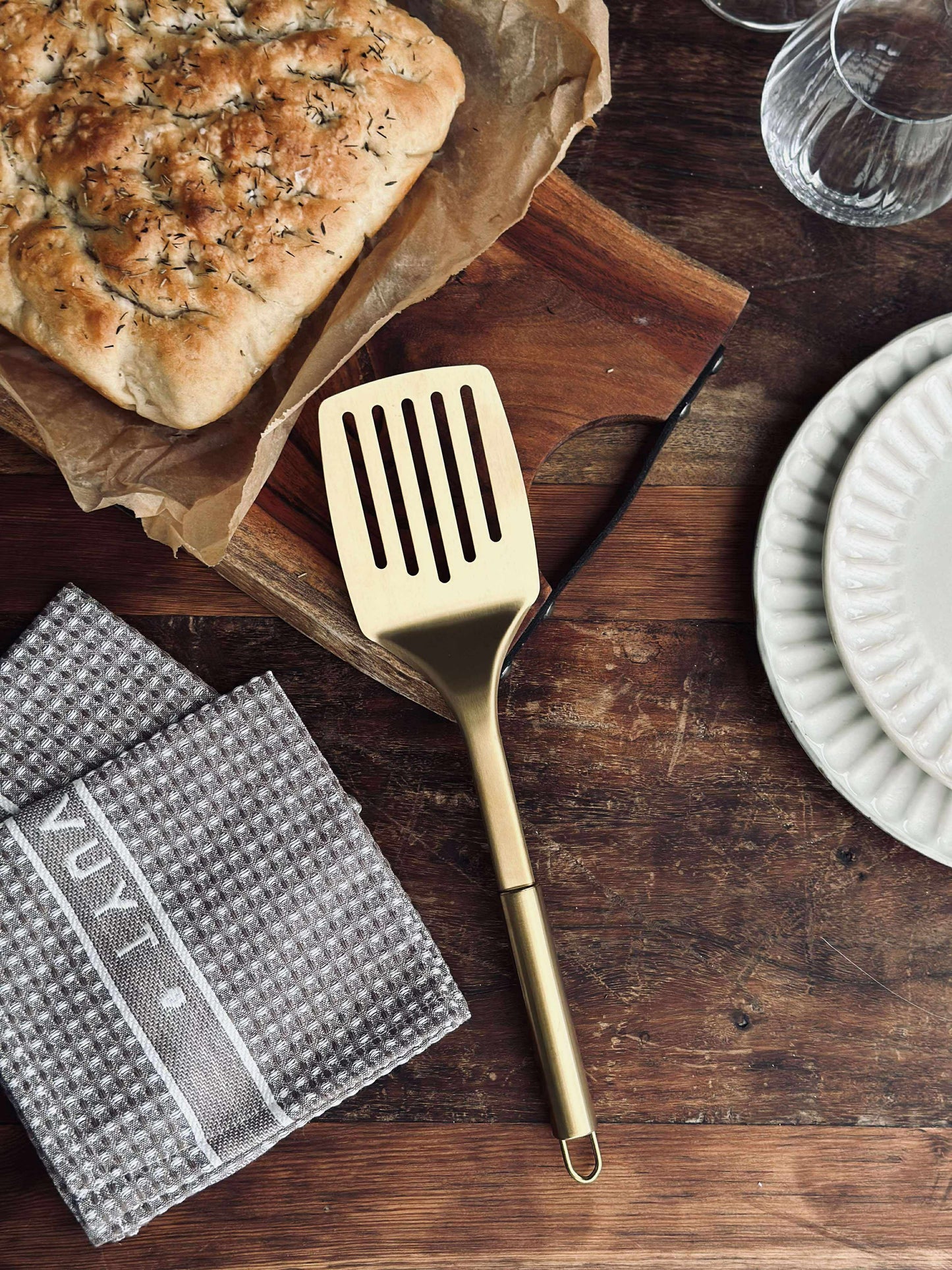 Palet med hul Golden - Rustfrit stål