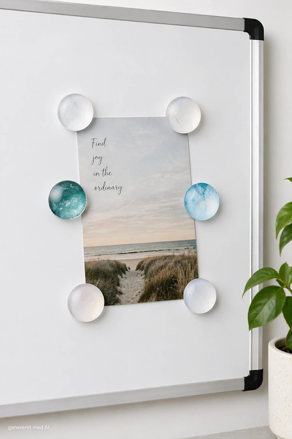 Magneter til whiteboards i glas - 6 stk