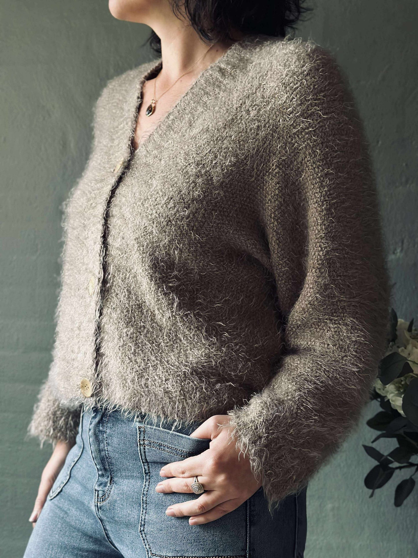 Cardigan Dakota - Dark fango