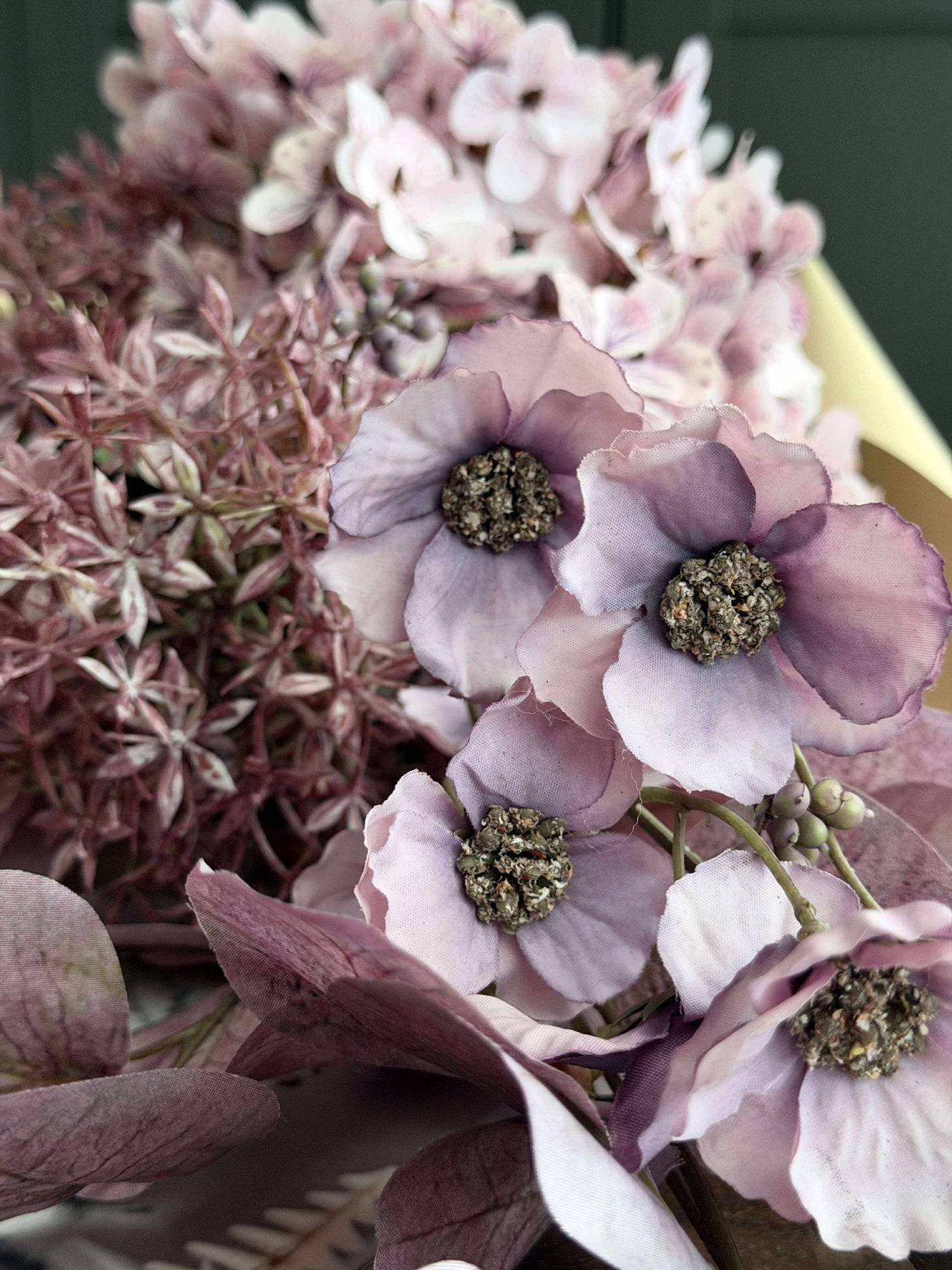 Buket med hortensia - Syren / pink