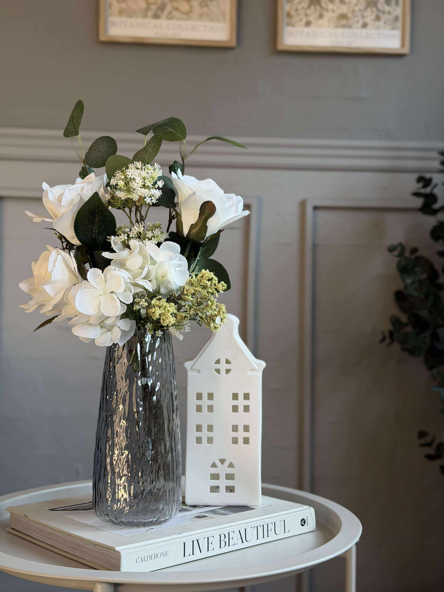 Buket med hortensia - Hvid