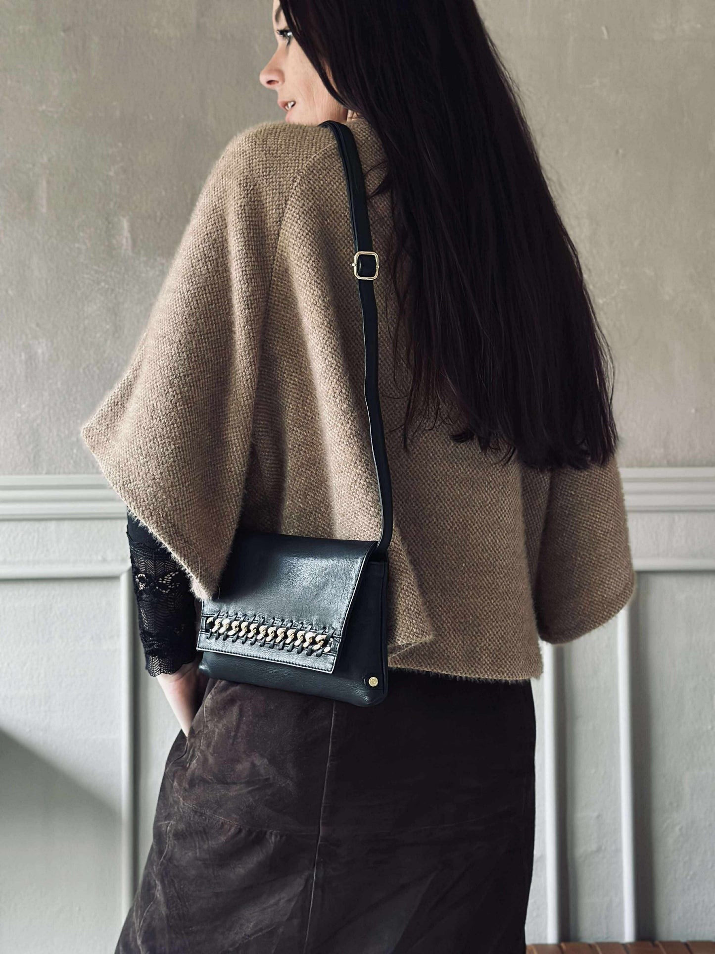 Clutch med guldkæde - Small