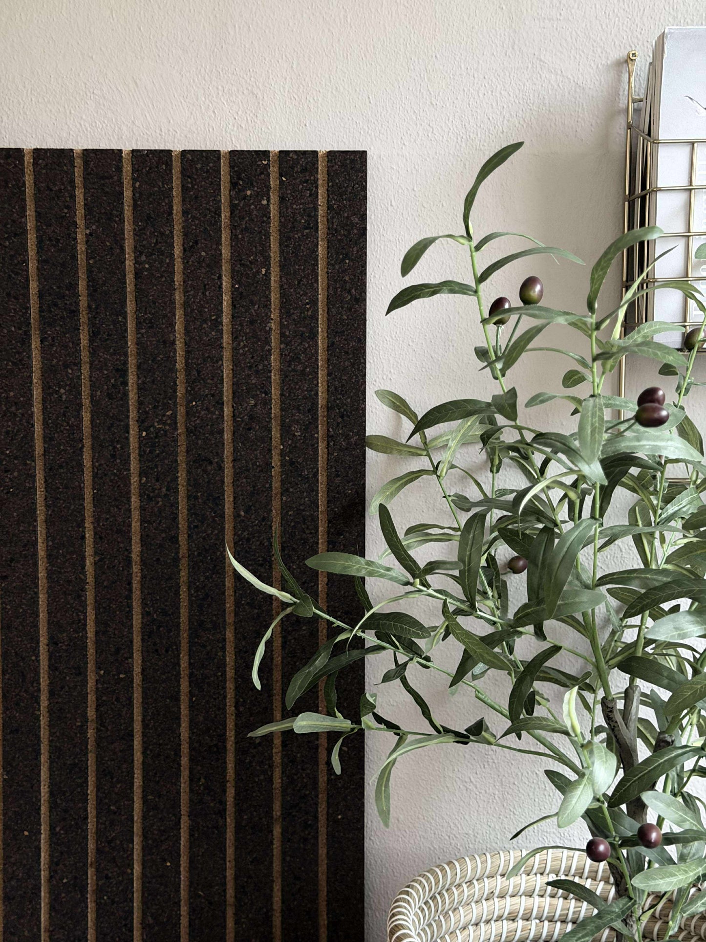 Korkplade med panel effekt NEW Dark - Støjdæmpende