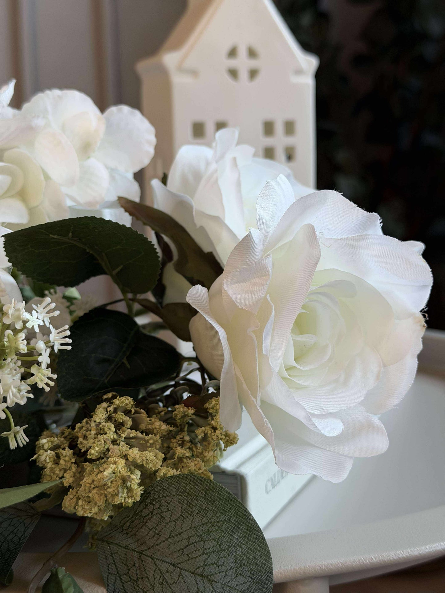 Buket med hortensia - Hvid