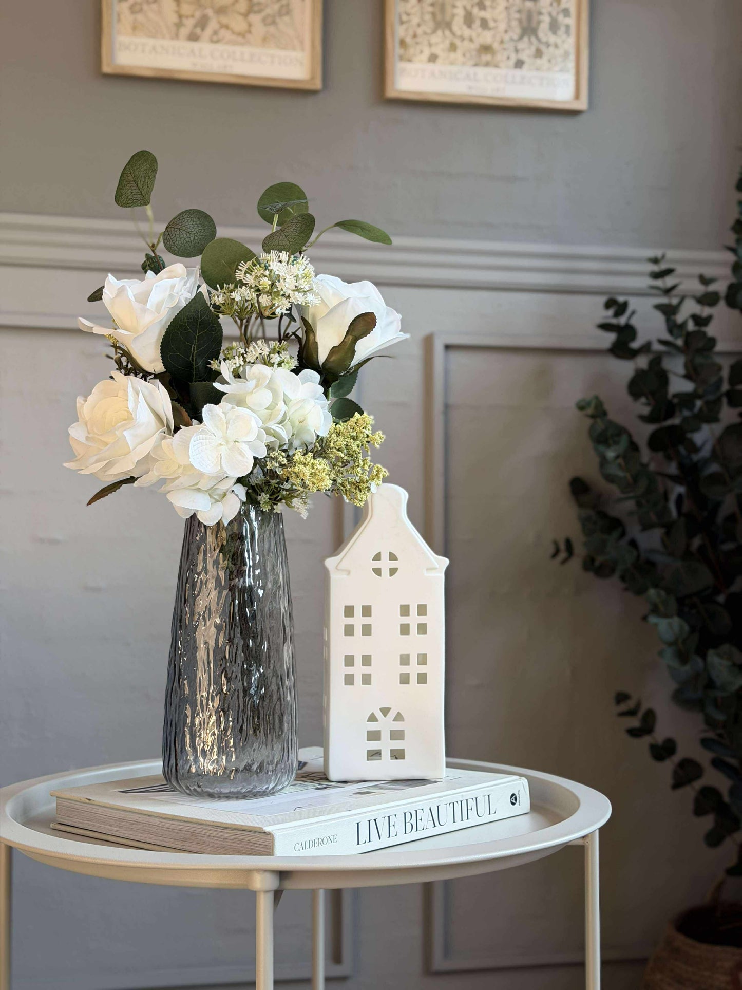 Buket med hortensia - Hvid