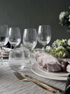 Vinglas Rillet med guld kant - 4 stk. 350ml