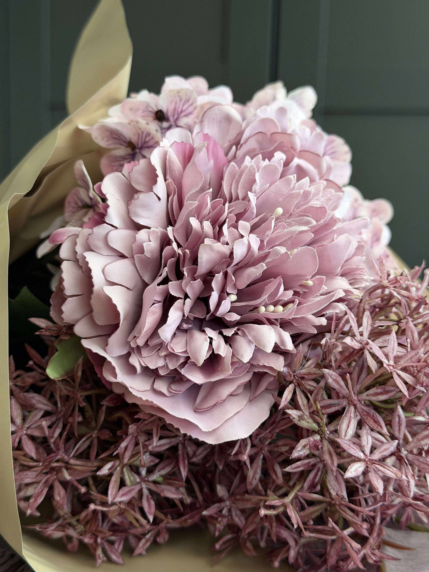Buket med hortensia - Syren / pink
