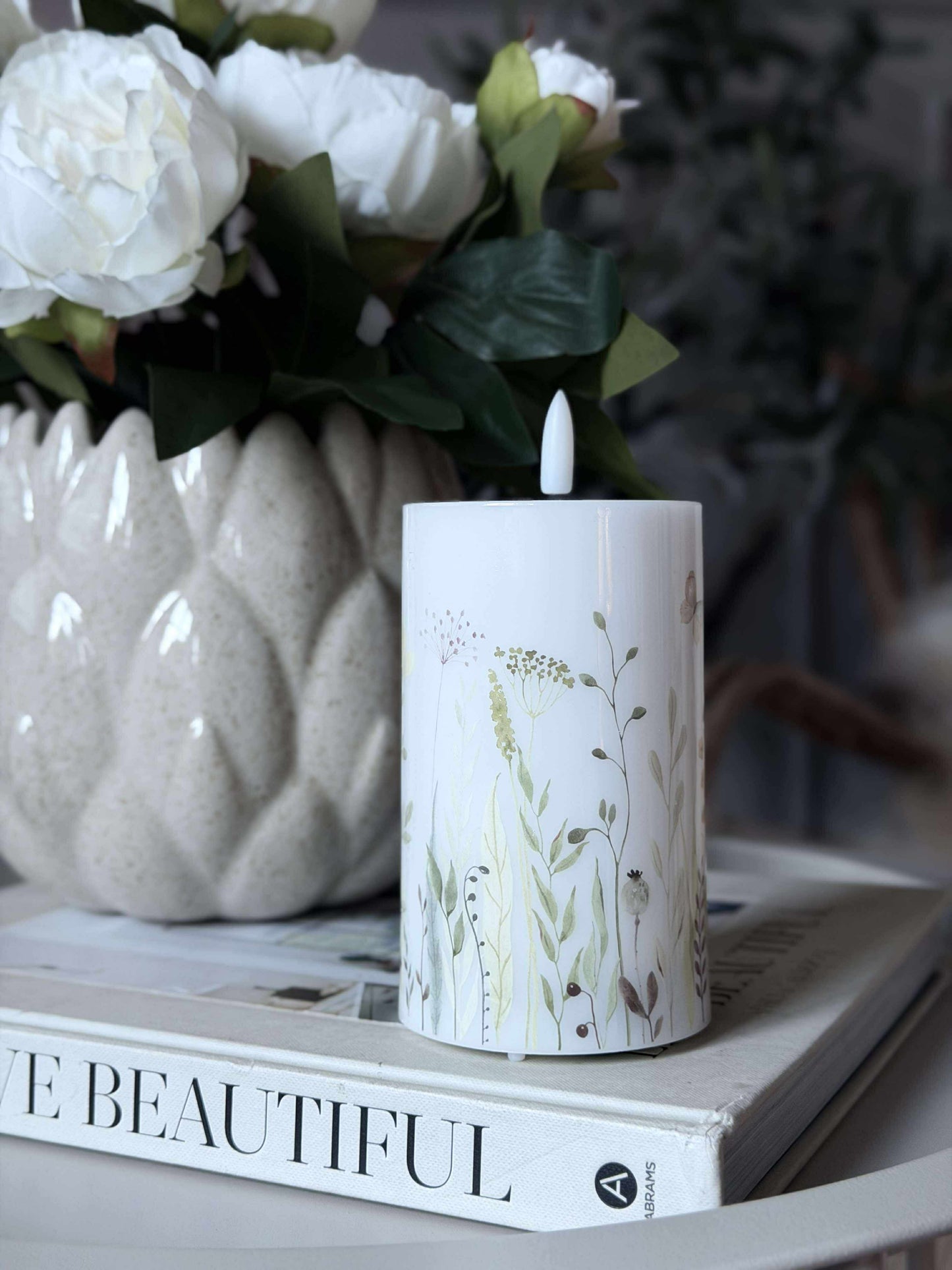 LED Bloklys Flower TWINKLE - 12,5cm