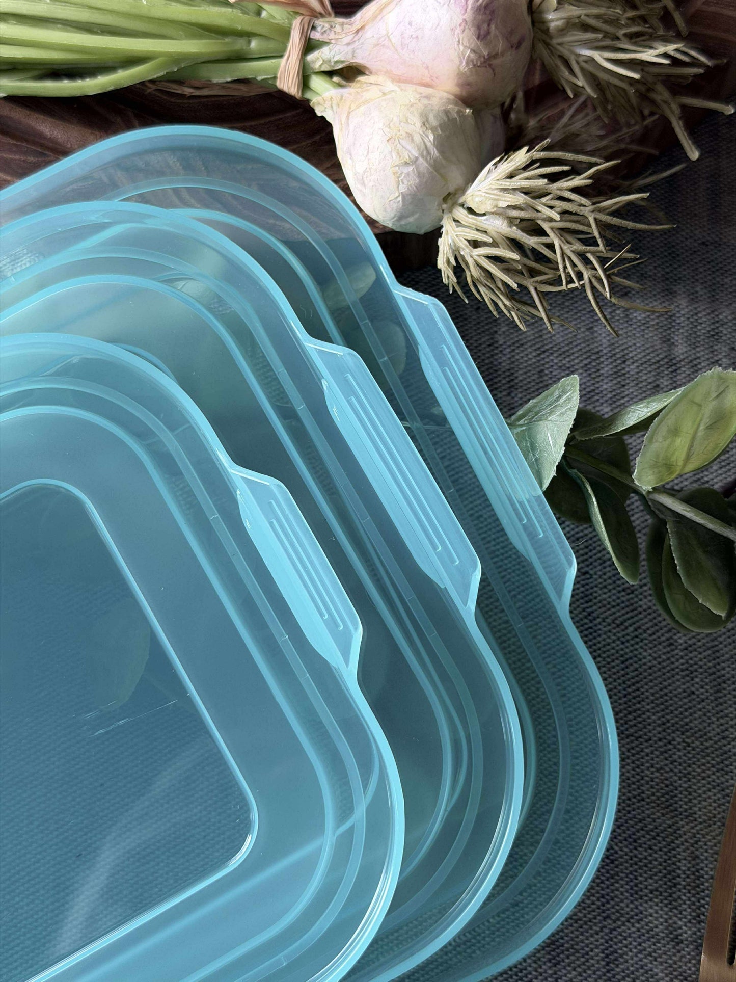 Opbevaringsbøtter i glas – Sæt med 3 stk