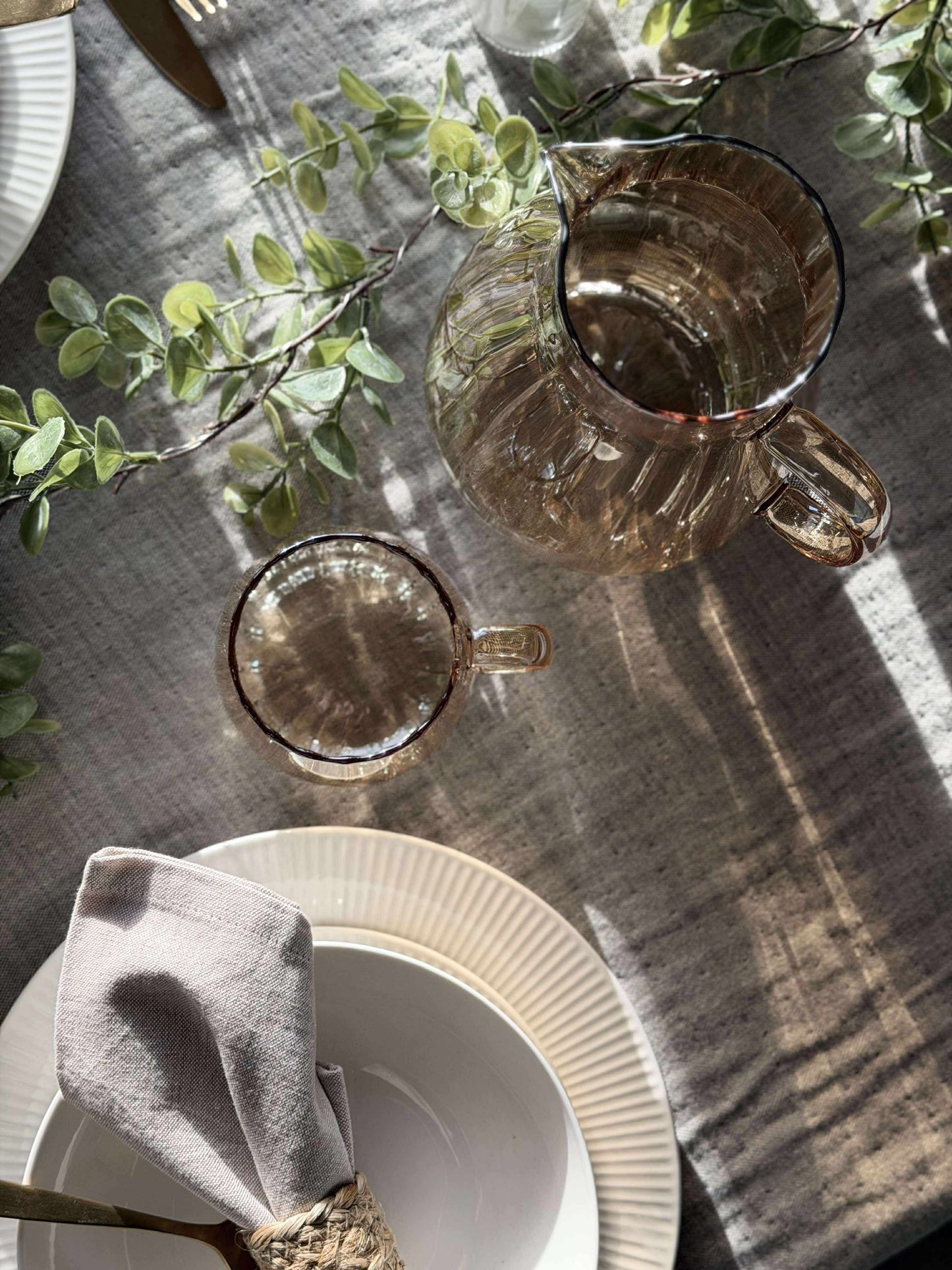 Glaskopper med riller - 4 stk.